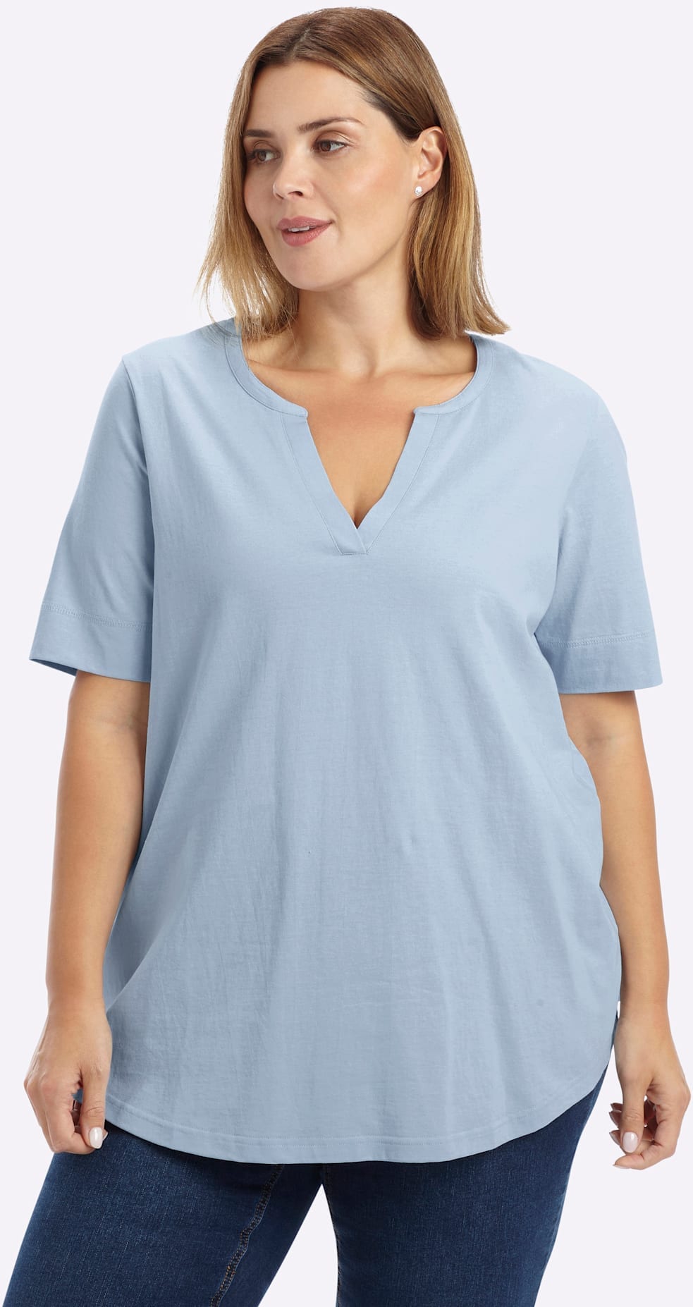 Sheego T-shirt long »T-Shirt« 1