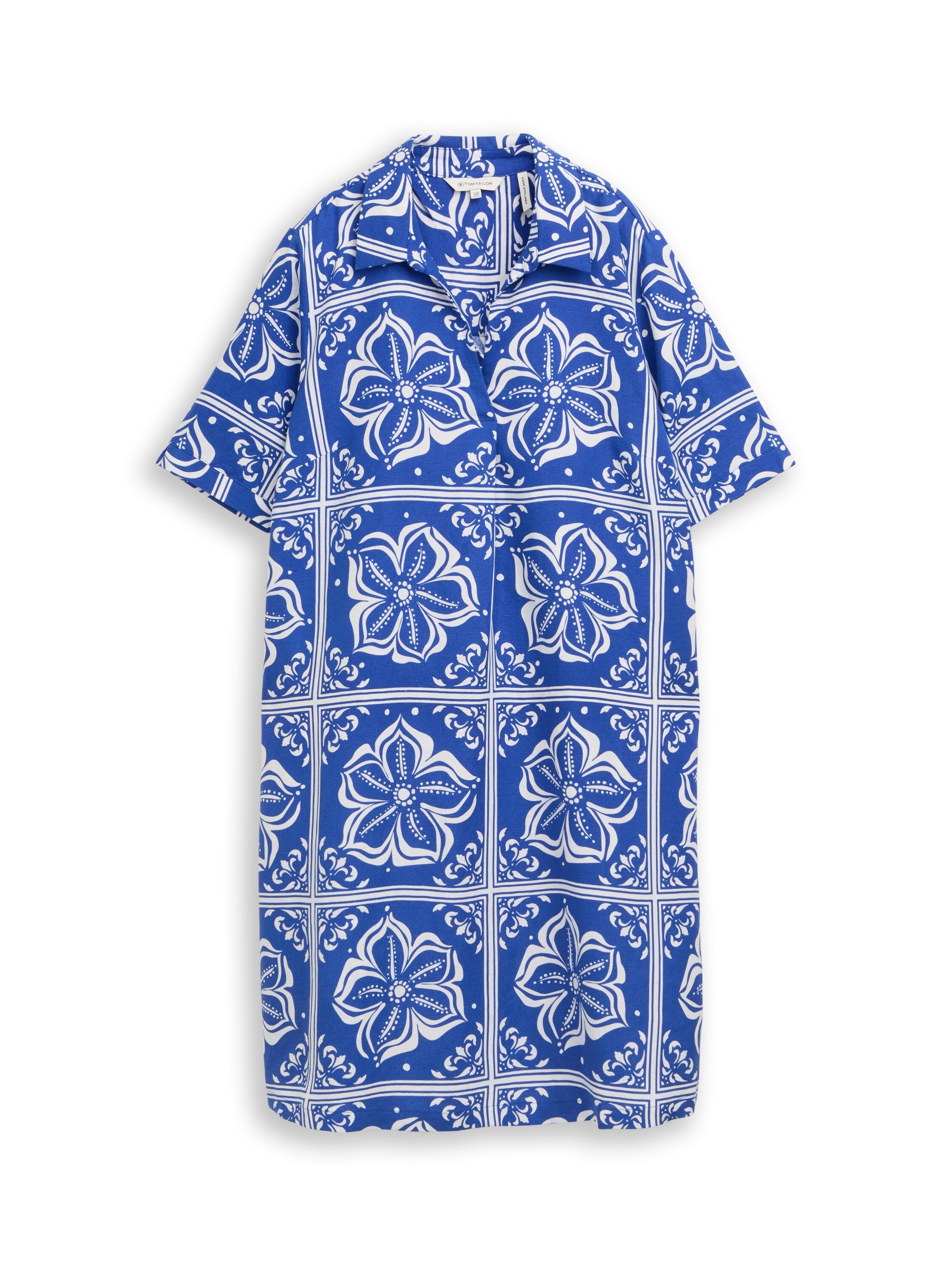 TOM TAILOR Robe polo Poches pour les mains avec imprimé intégral