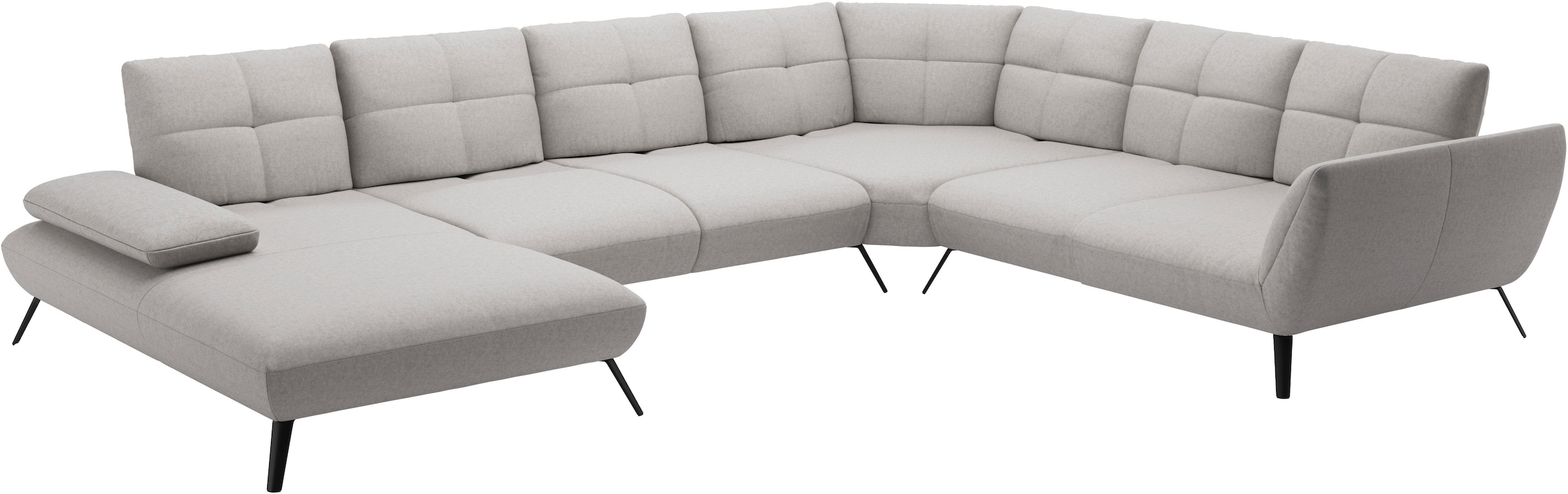 PLACES OF STYLE Wohnlandschaft »Mikado U-Form« inkl. Sitztiefenverstellung und Armteilverstellung