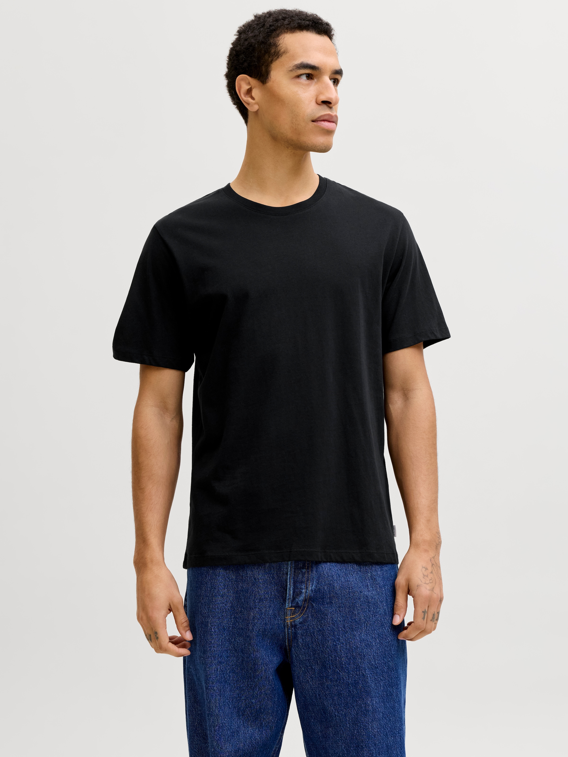 Jack & Jones Shirt à col rond »JJEORGANIC BASIC TEE SS O-NE 3PK MP NOOS« Paquet, 3