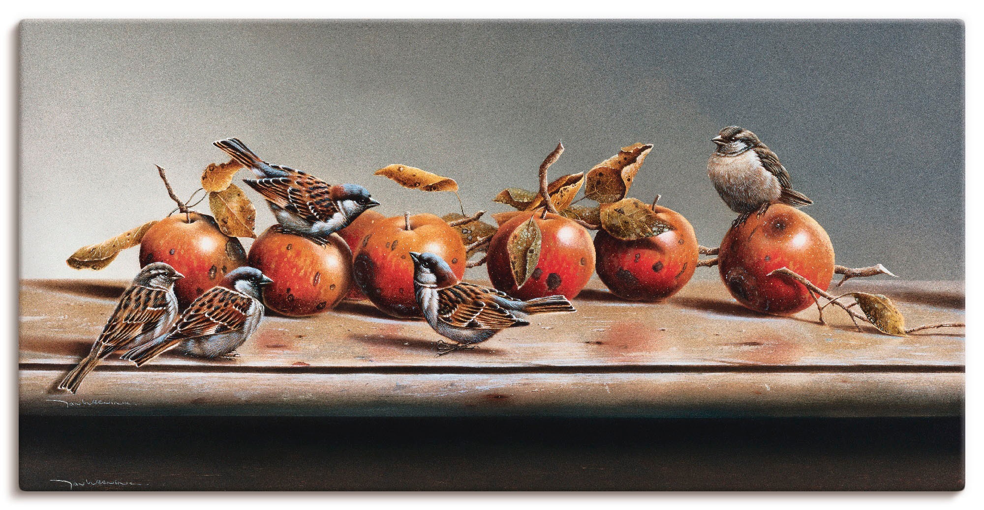 Image of Artland Wandbild »Haus Spatzen II«, Arrangements, (1 St.), in vielen Grössen & Produktarten -Leinwandbild, Poster, Wandaufkleber / Wandtattoo auch für Badezimmer geeignet bei Ackermann Versand Schweiz