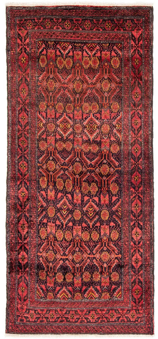 Image of morgenland Hochflor-Läufer »Qaraja Stark Gemustert Rosso 202 x 95 cm«, rechteckig, 1,3 mm Höhe, Handgeknüpft bei Ackermann Versand Schweiz