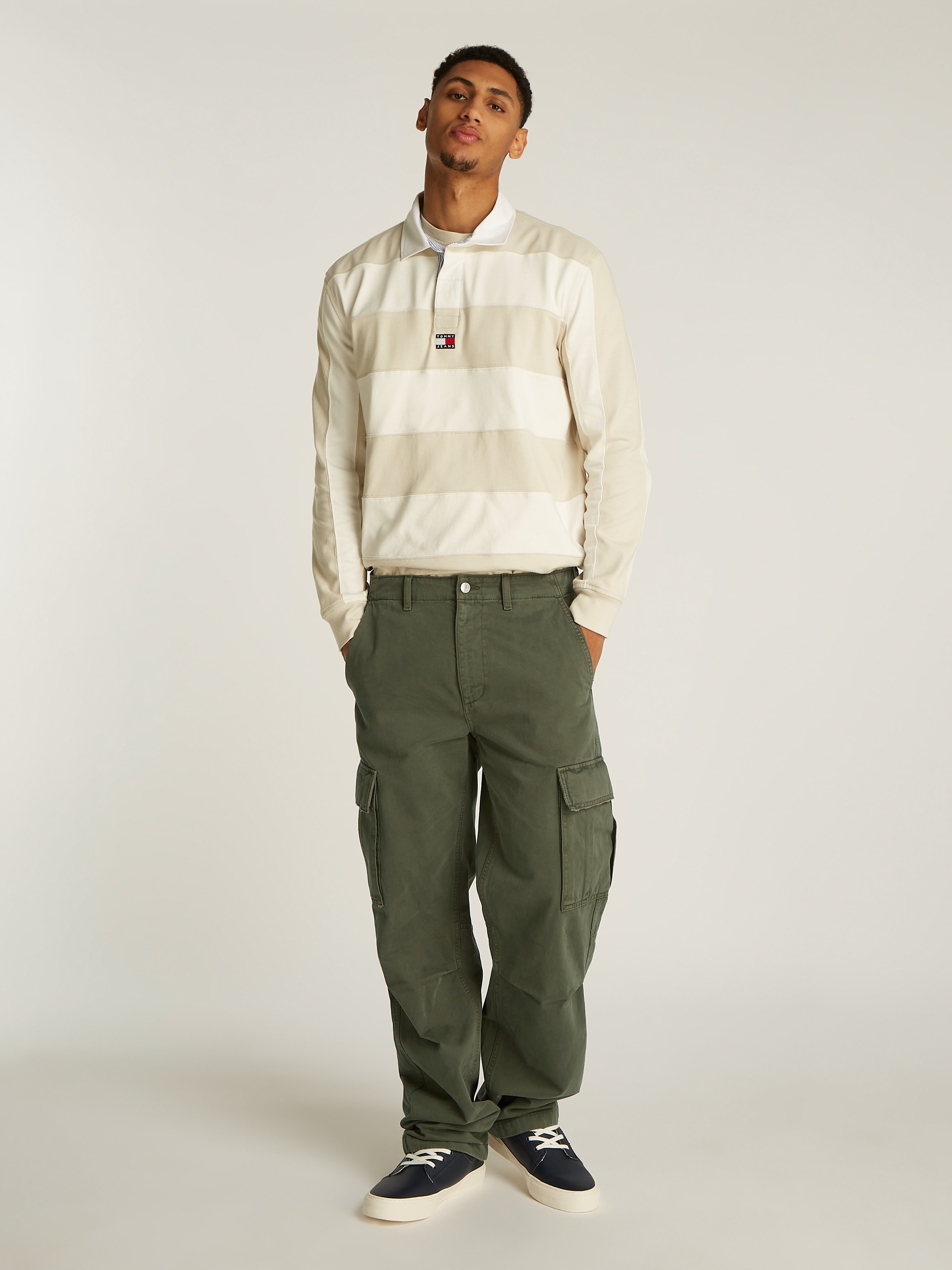 Tommy Jeans Cargohose »TJM JAIMIE COTTON CARGO«, mit Kniefalten