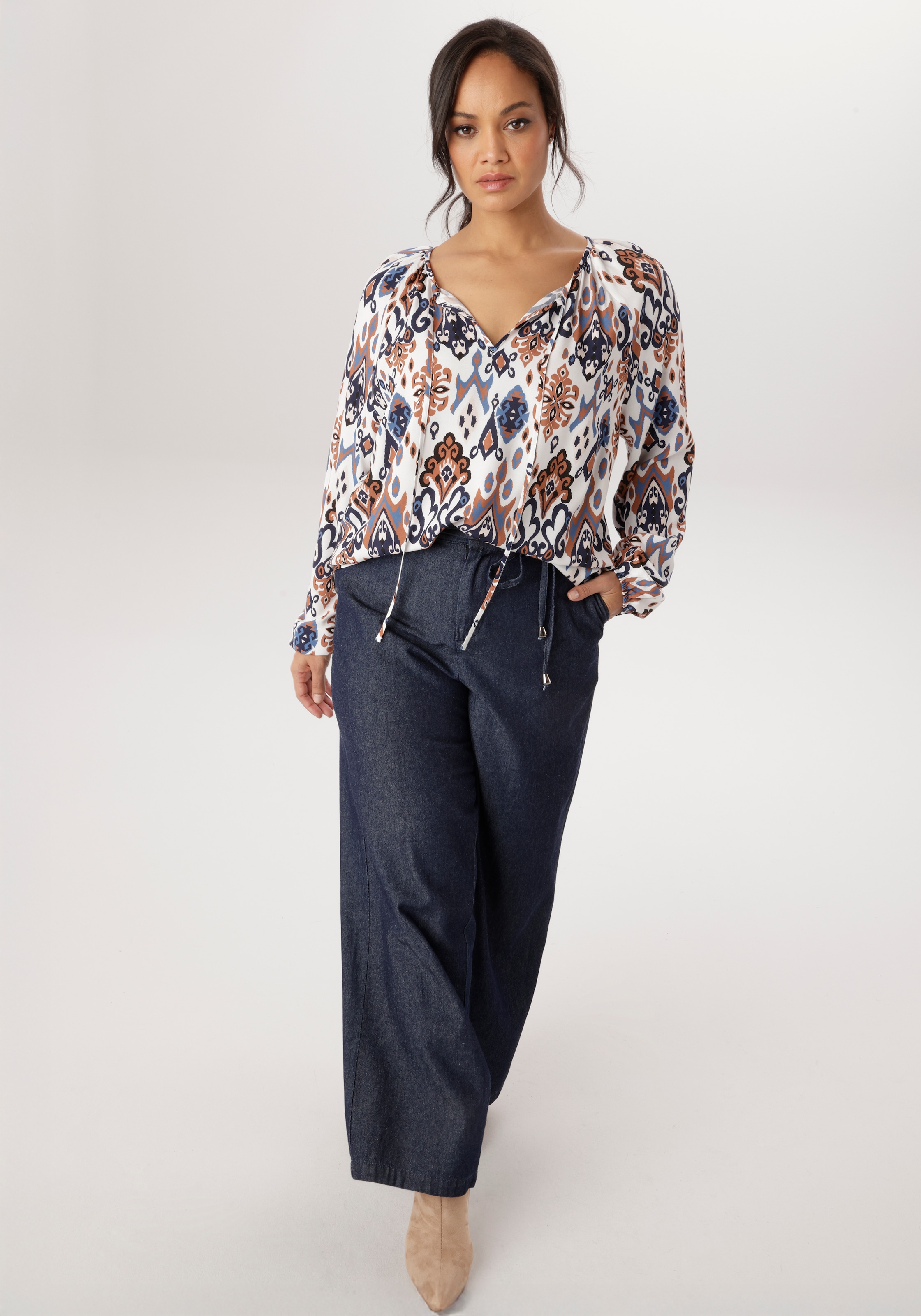 Aniston PLUS Blouse à enfiler in Ethnodruck - NEUE KOLLEKTION