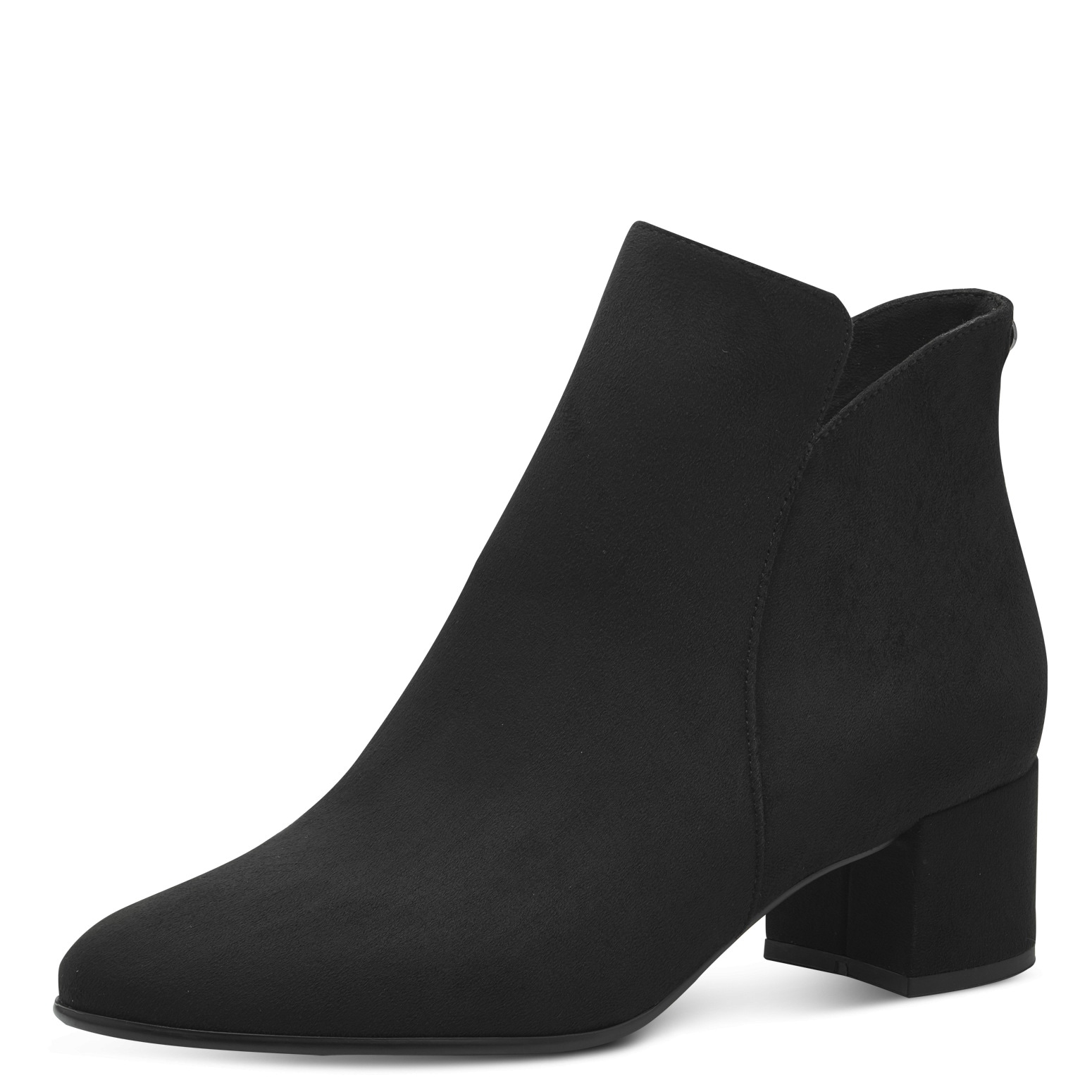 Image of Tamaris Stiefelette Blockabsatz, Ankleboots mit dekorativem Knopf, schmale Form