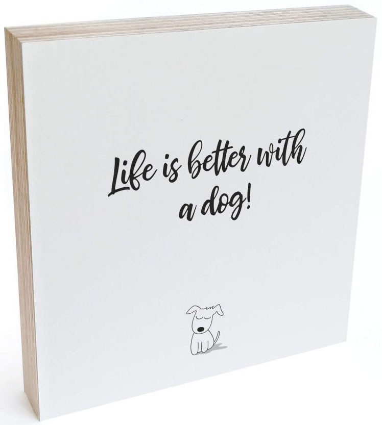 Image of Wall-Art Holzbild »Tischdeko Hunde Holzdeko«, (1 St.) bei Ackermann Versand Schweiz