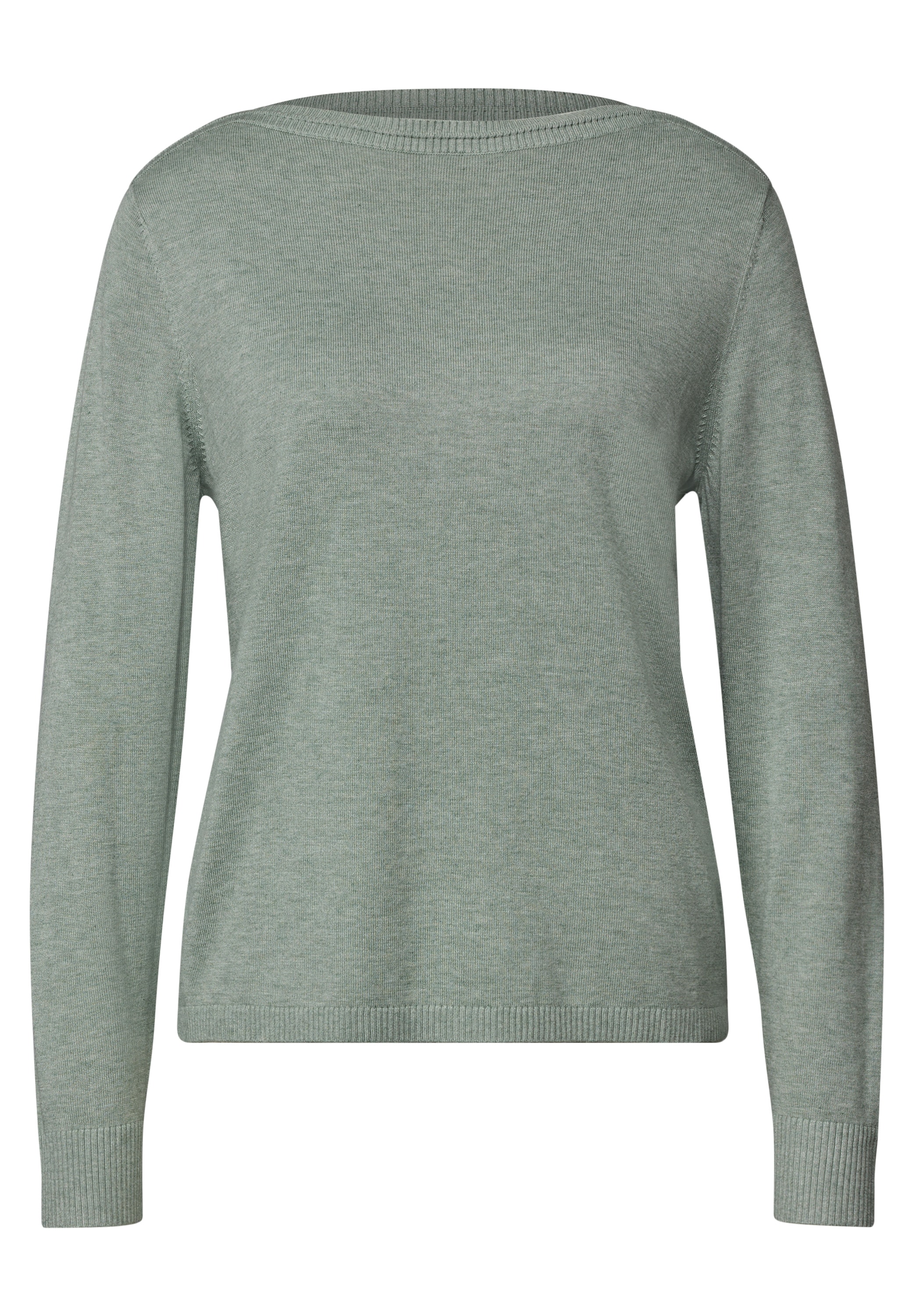 STREET ONE Strickpullover Feinstrick mit U-Boot-Ausschnitt / Viskose