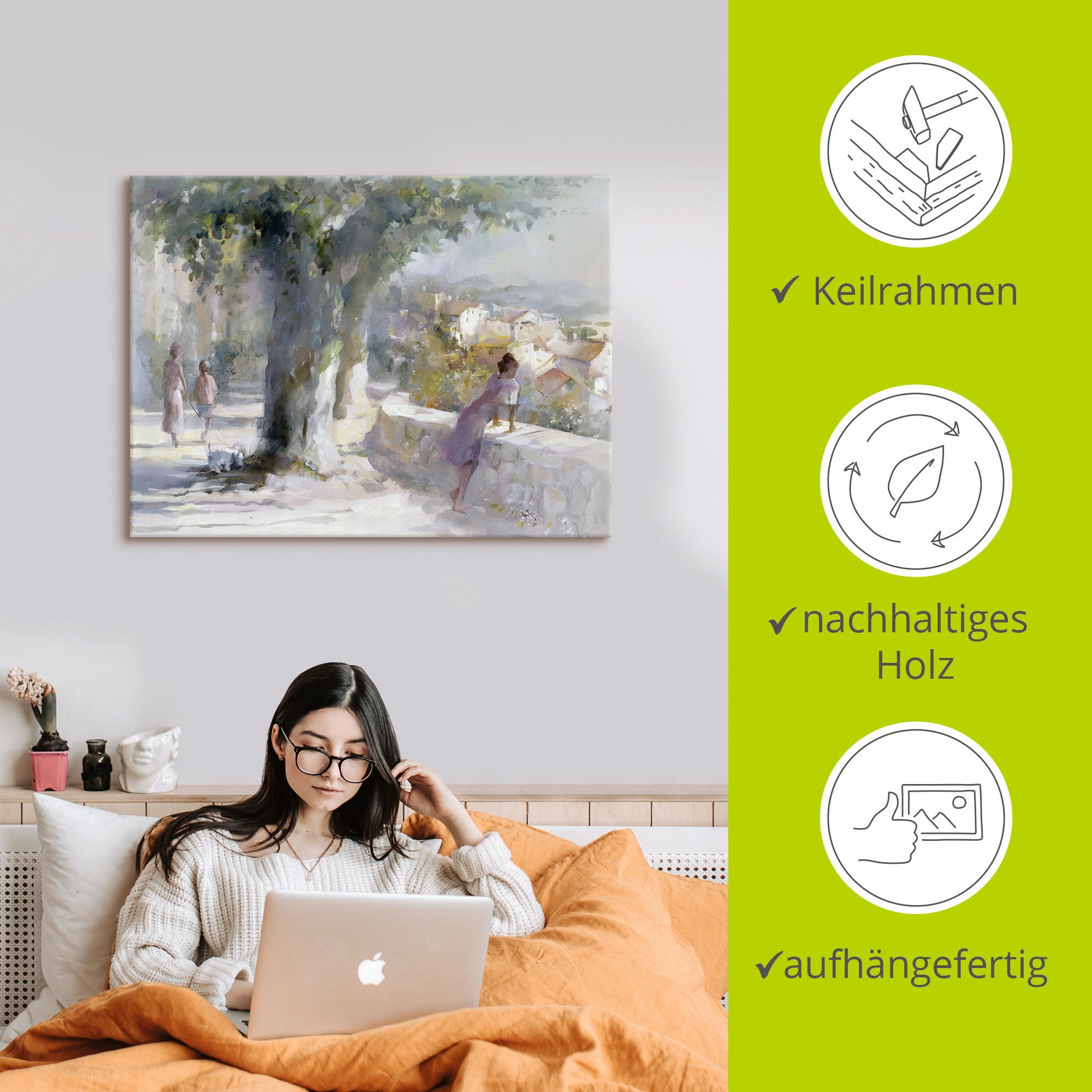 Artland Wandbild »Flüsternder Wind«, Gruppen & Familien, (1 St.), als Leinwandbild, Poster in verschied. Grössen