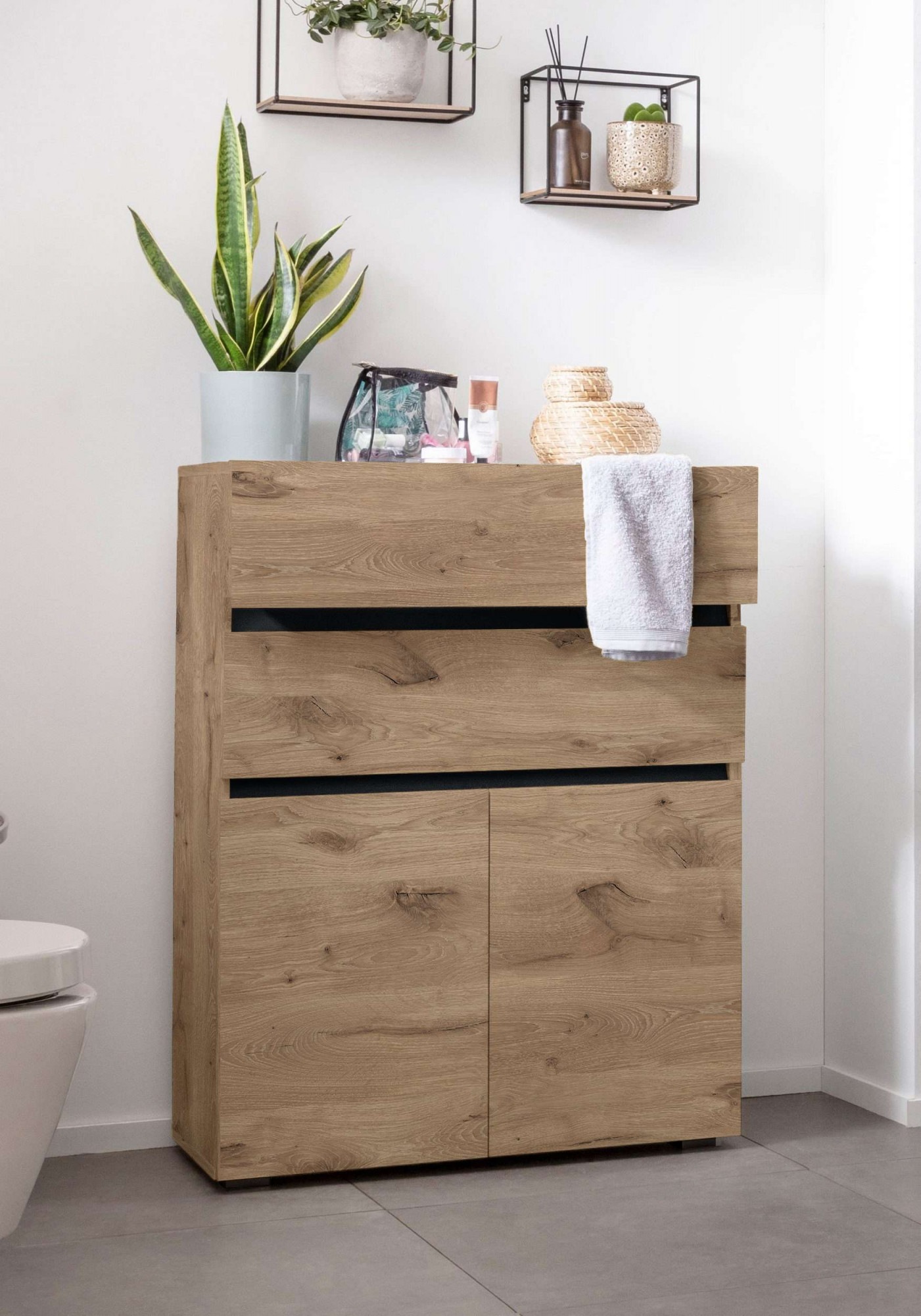 Home affaire Midischrank "Wisla" Höhe 98 cm, mit Türen & Schubkasten