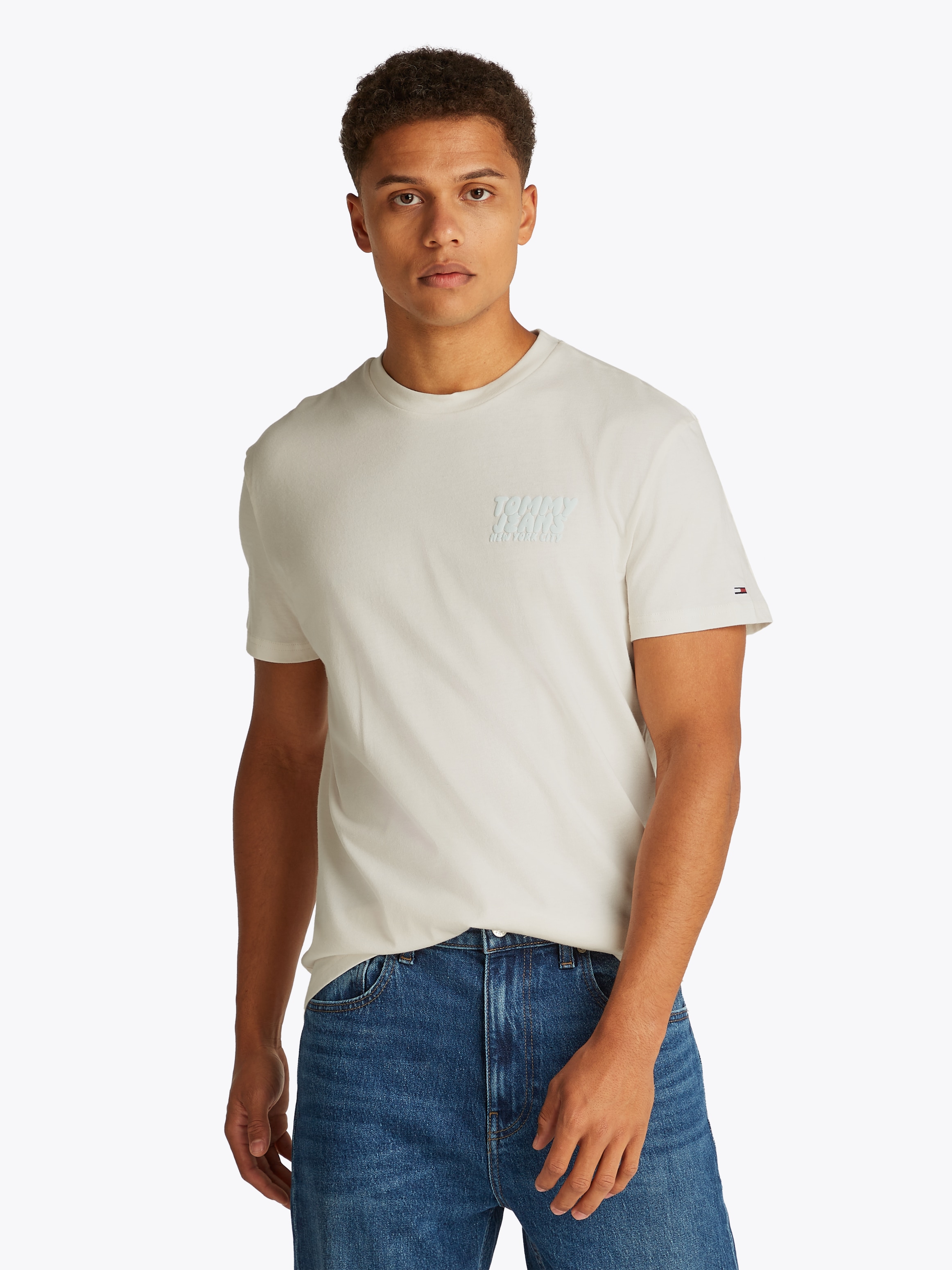 Image of Tommy Jeans Kurzarmshirt "TJM REG BUBBLE BACK SS TEE EXT" Mit Rundhalsausschnitt