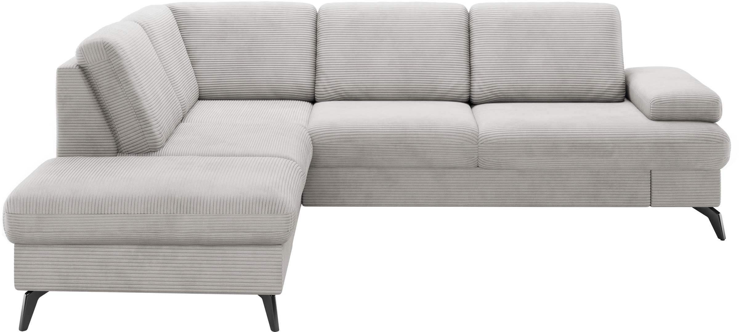 sit&more Ecksofa »Morris Jubi L-Form«, inkl. Armteilfunktion und 1 Zierkissen, wahlweise mit Bettfunktion