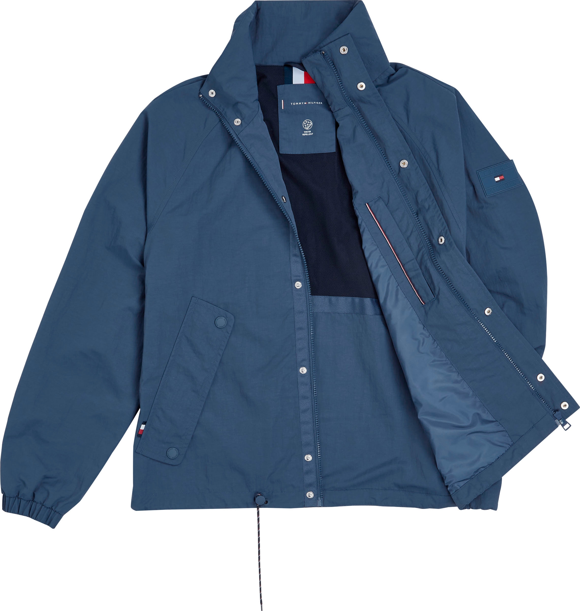 Tommy Hilfiger Blouson »REGATTA JACKET«, mit Kapuze, wasserabweisend, hochgeschlossen, mit verstaubarer Kapuze