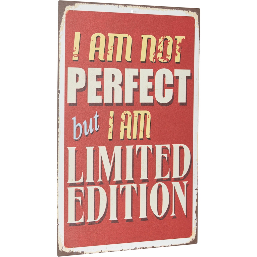 Home affaire Metallbild »I am not perfect …«, Masse (B/H): ca. 30/45 cm