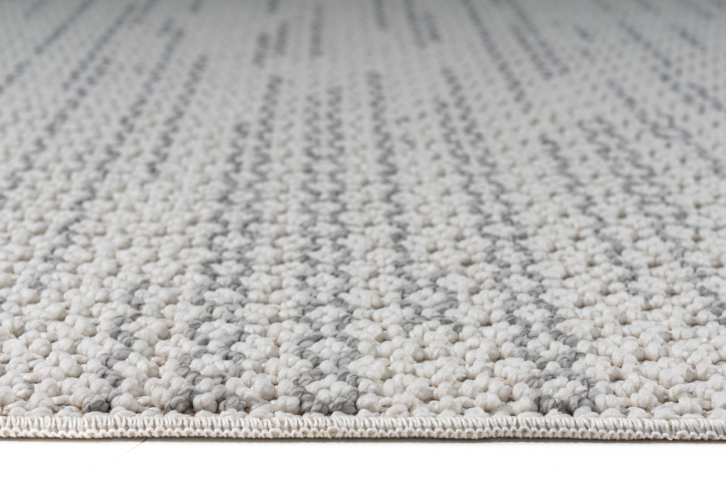 my home Teppich »Mads«, rechteckig, 6 mm Höhe, Boho, Woll-Look, Hoch-Tief-Struktur, In- und Outdoor geeignet, Fransen