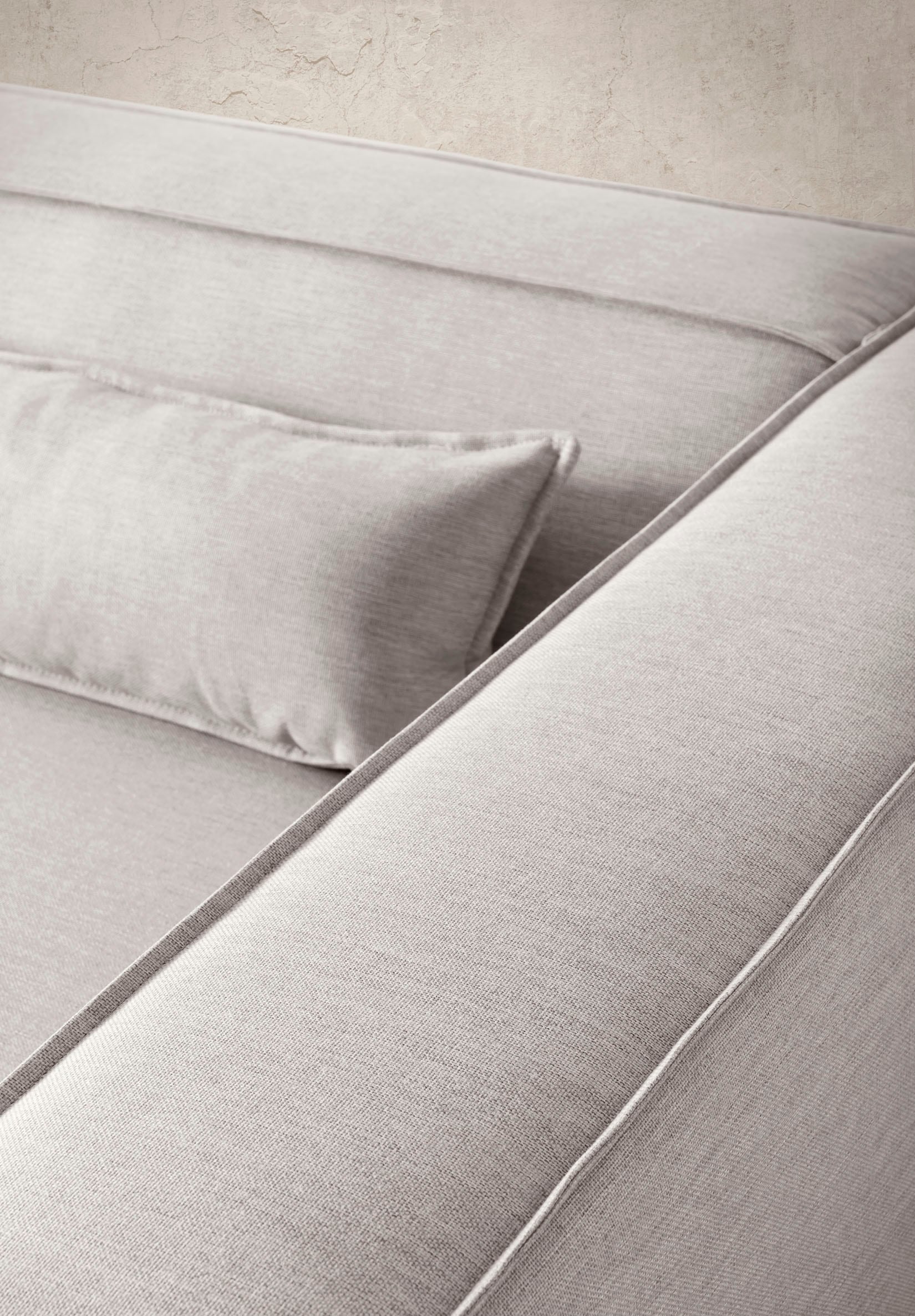 LeGer Home by Lena Gercke 3-Sitzer »PIARA, XXL Sofa mit Kedernaht, Big-Sofa in Cord oder Leinenoptik«, schwarze Füsse, bequemer Sitzkomfort, extra tiefe Sitzfläche