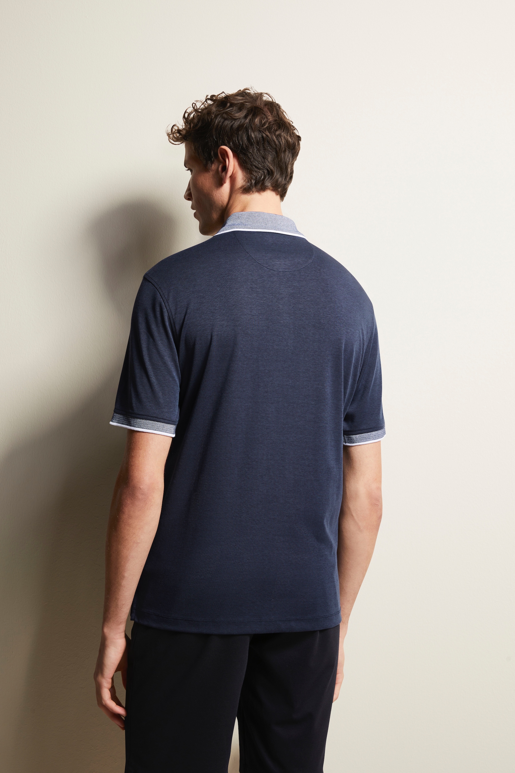 bugatti Poloshirt mit Kontraststreifen