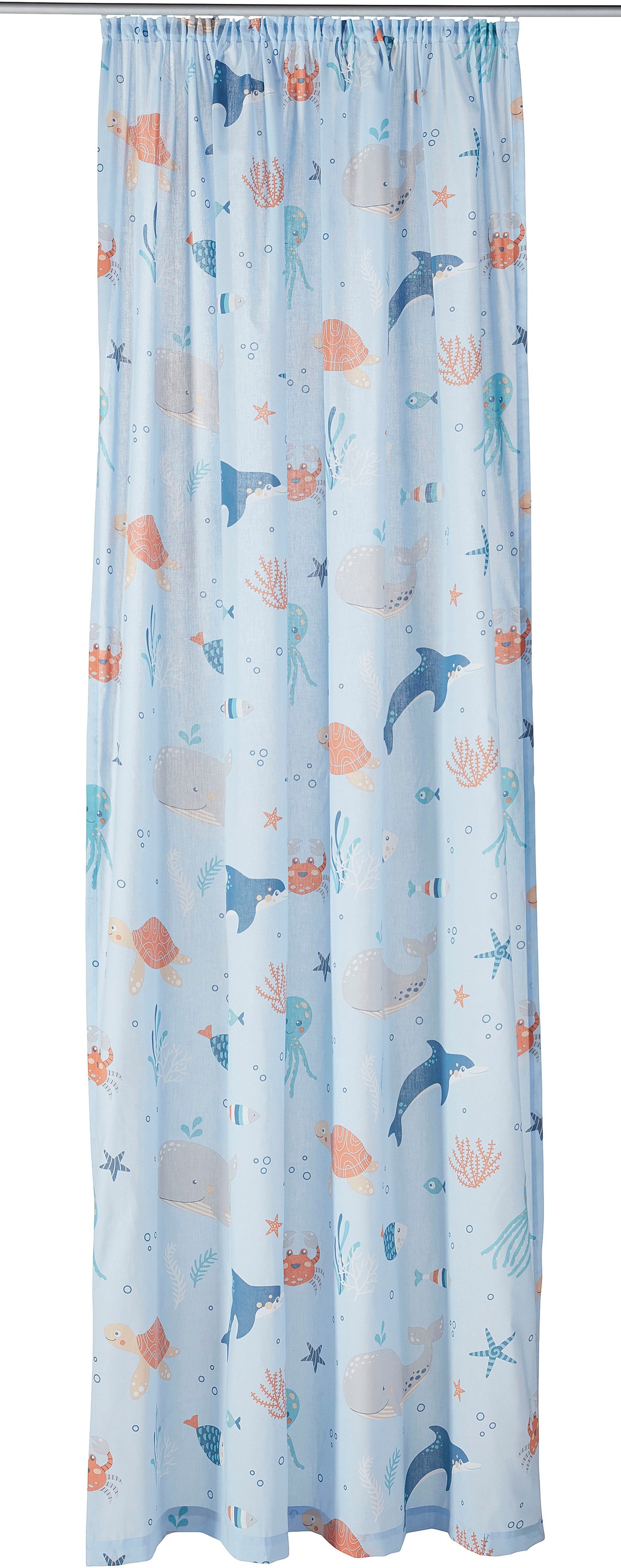 Image of Lüttenhütt Gardine »Ocean«, (1 St.), Nachhaltige Kindergardine, bedruckt, halbtransparent, verschiedene Grössen bei Ackermann Versand Schweiz