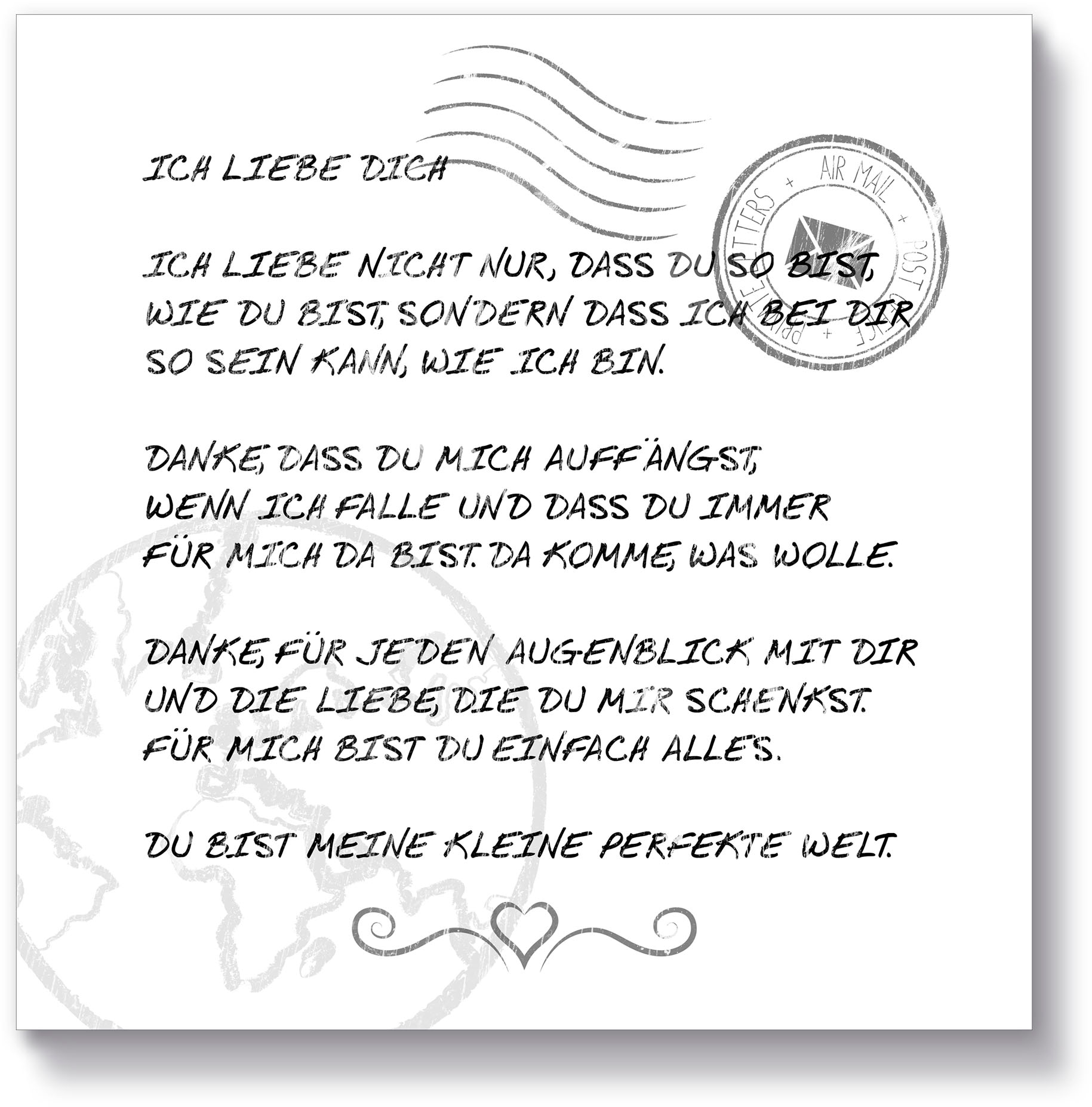 Holzbild »Ich liebe Dich«, Sprüche & Texte, (1 St.)