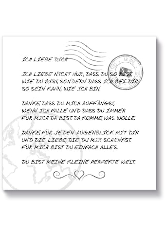 Holzbild »Ich liebe Dich«, Sprüche & Texte, (1 St.)