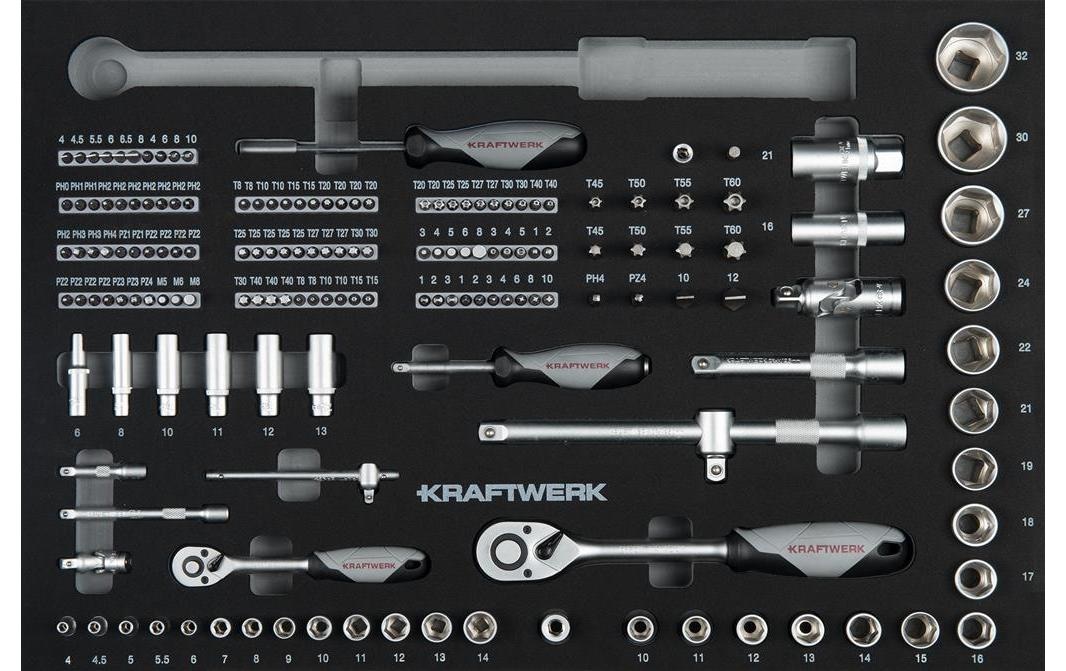 Kraftwerk Steckschlüssel »45323 164-teilig«, (164 St.)