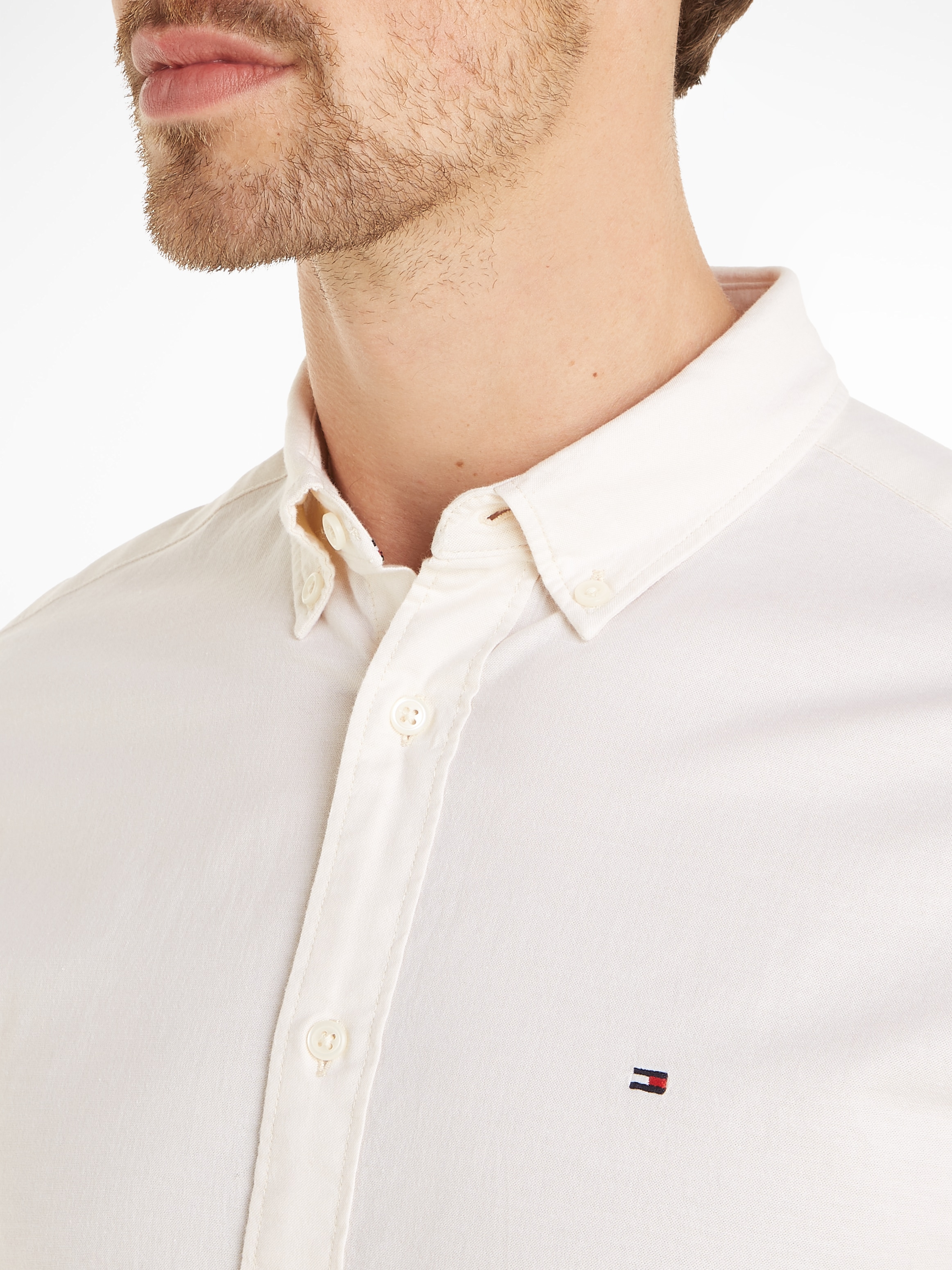 Tommy Hilfiger Langarmhemd »1985 FLEX OXFORD Regular Fit SHIRT« von der Kollektion aus 1985 inspiriert