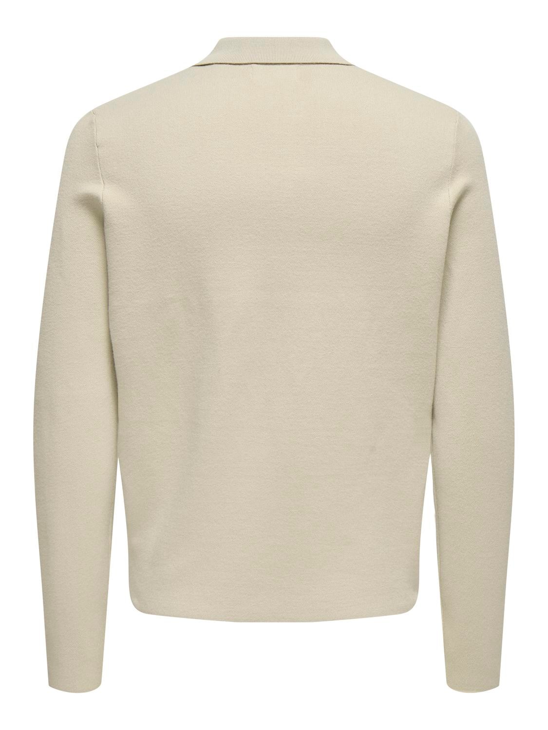 ONLY & SONS Polokragenpullover »ONSCOOPER REG LS 12 HALF ZIP POLO«