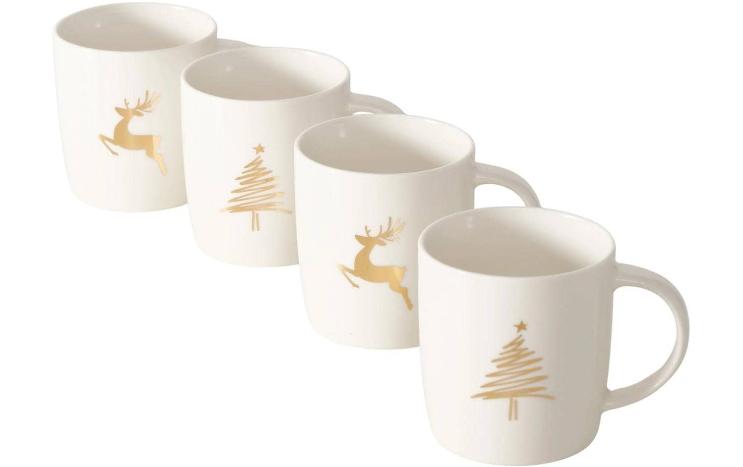 Image of BOLTZE Weihnachtsfigur "Tasse Brilly 4er Set, Keramik, 320 ml"