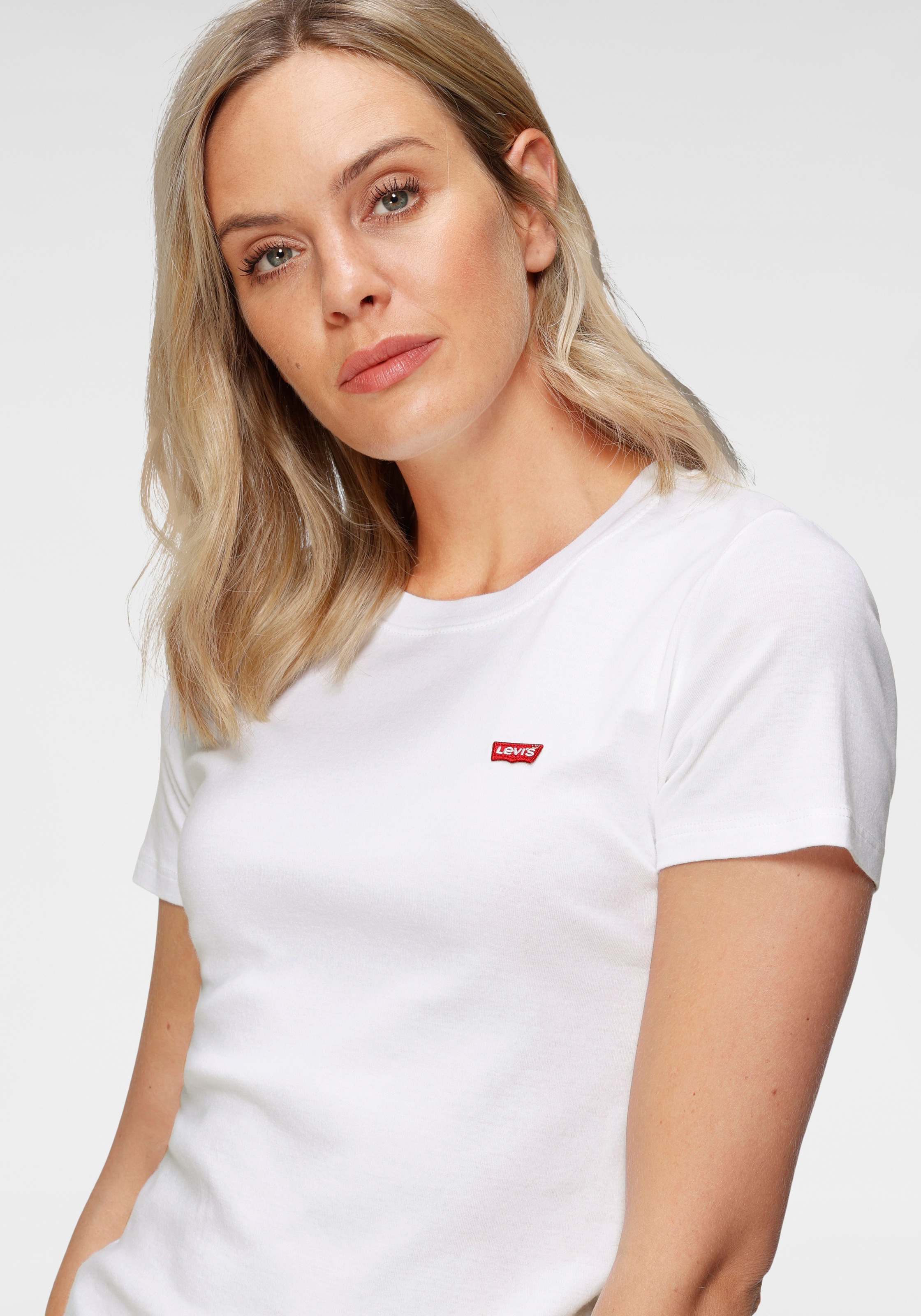 Image of Levi's® T-Shirt »Rib Baby Tee«, mit Batwing-Logo-Stickerei bei Ackermann Versand Schweiz