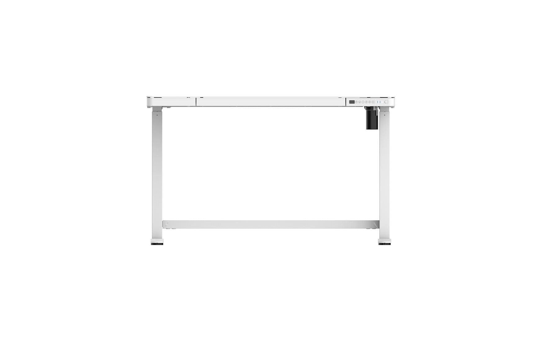 Schreibtisch »Contini ET118, 120 x 60 cm, mit Tischplatte Glas, Weiss«