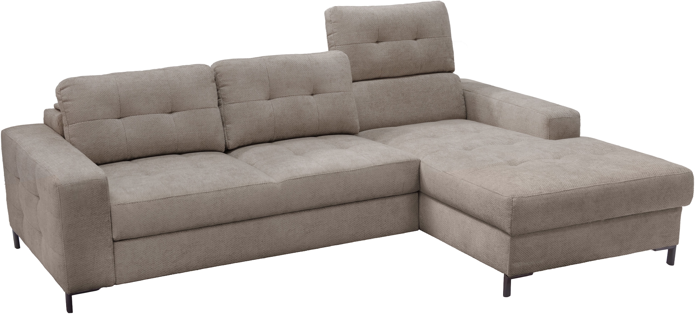 exxpo - sofa fashion Canapé d'angle »Bonito, mit Rücken- und Sitztiefenverstellung, inkl. Bett & Bettkasten« Réglage de la profondeur d’assise, réglage en hauteur