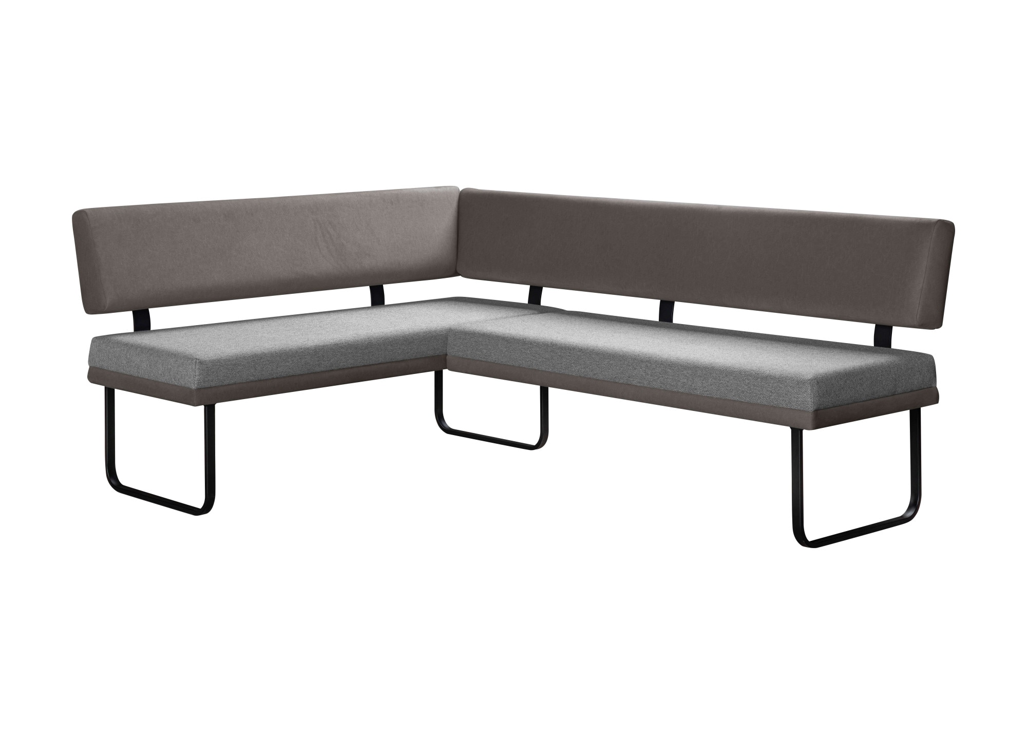 GOODproduct Ensemble de bancs d'angle »Gabi Essecke, Sitzgruppe, Eckbankgruppe, Küchenbankgruppe« Ensemble, 4 pièces, 4 pièces tlg. structure en métal plat noir mat, stable, design bicolore