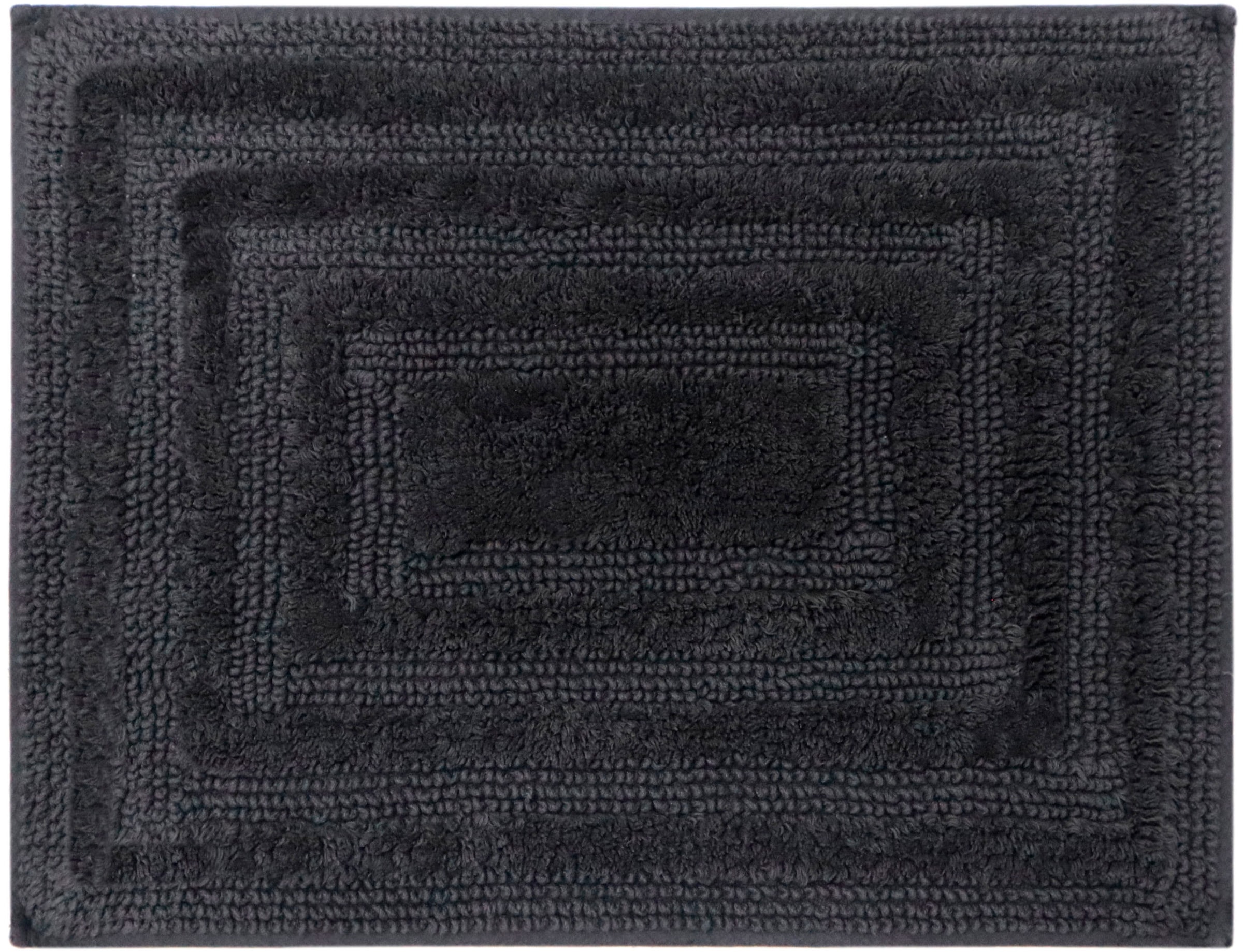 my home Tapis de bain »Inga, Rahmen, Badvorleger, Badezimmer Teppich« Höhe 18 mm 100% Baumwolle, Hoch-Tief-Effekt, weich, trocknergeeignet