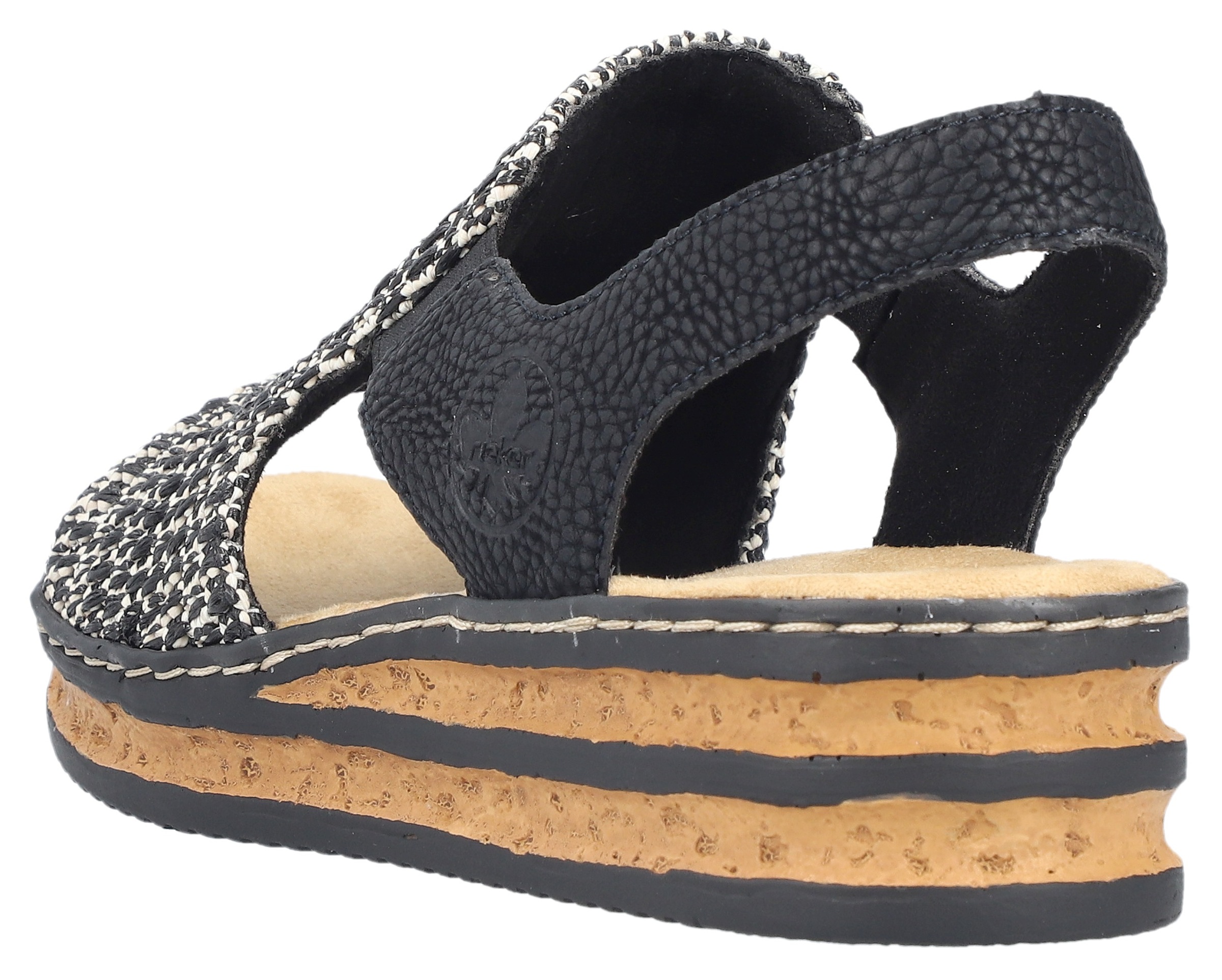 Rieker Sandales compensées  Sommerschuh, Strandschuh, Sandale in Flechtoptik