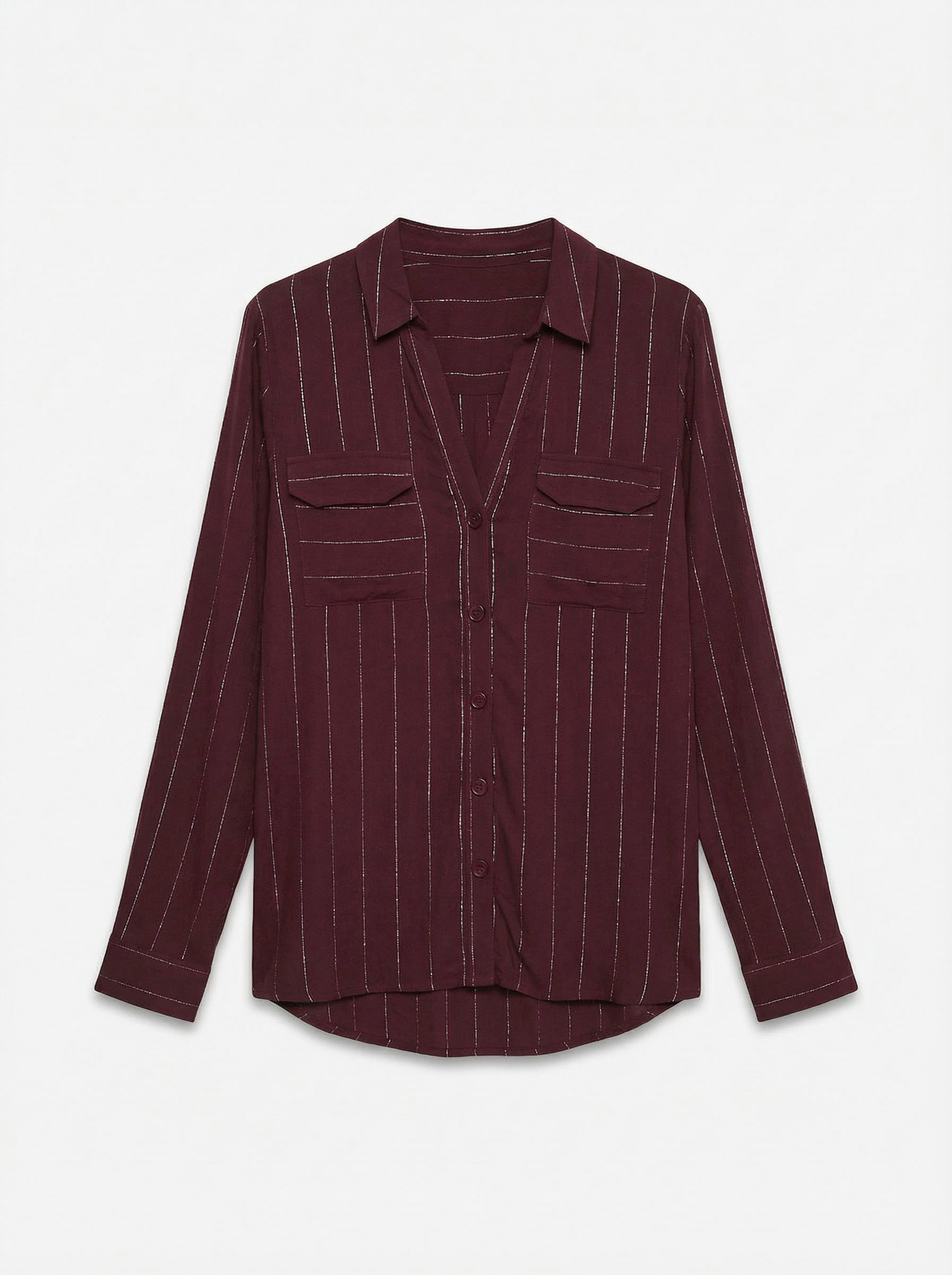 Image of Vero Moda Hemdbluse "VMBUMPY LS GLITTER SHIRT WVN GA NOOS" Viskosemischung, regular fit