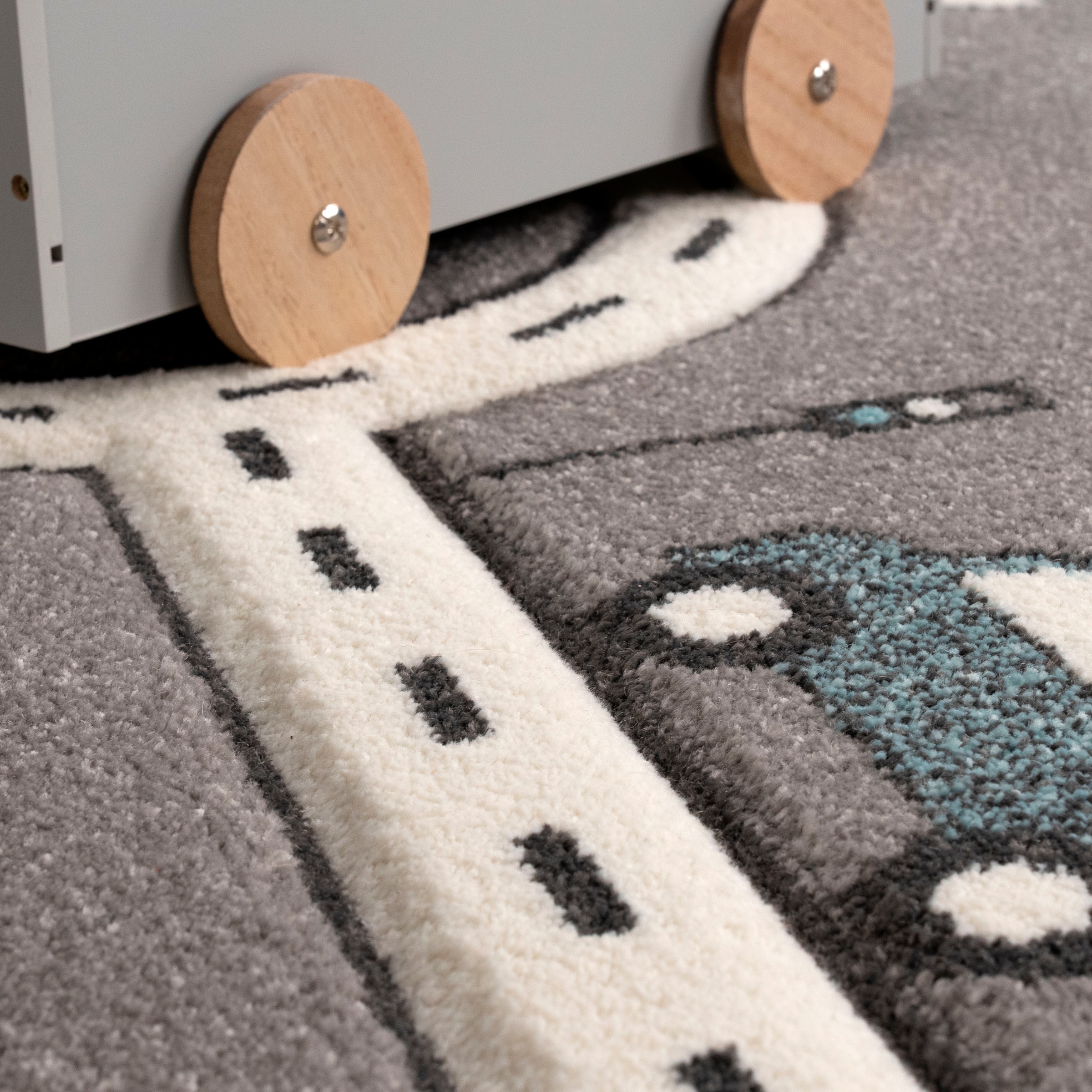 Paco Home Kinder-Teppich, Teppich Mit Straßen-Design und Auto