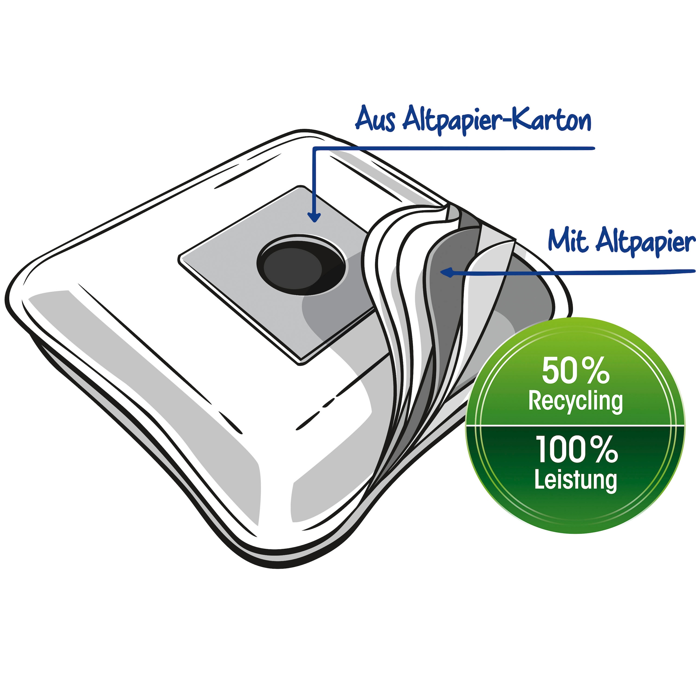 Swirl Staubsaugerbeutel »Y 30«, (Packung), für LG Electronics, Clatronic und Rowenta, 4er-Set