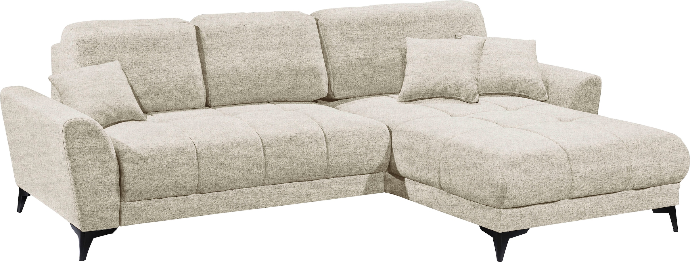 ED EXCITING DESIGN Ecksofa »Bern L-Form«, frei im Raum stellbar, mit Bettkasten, mit Schlaffunktion