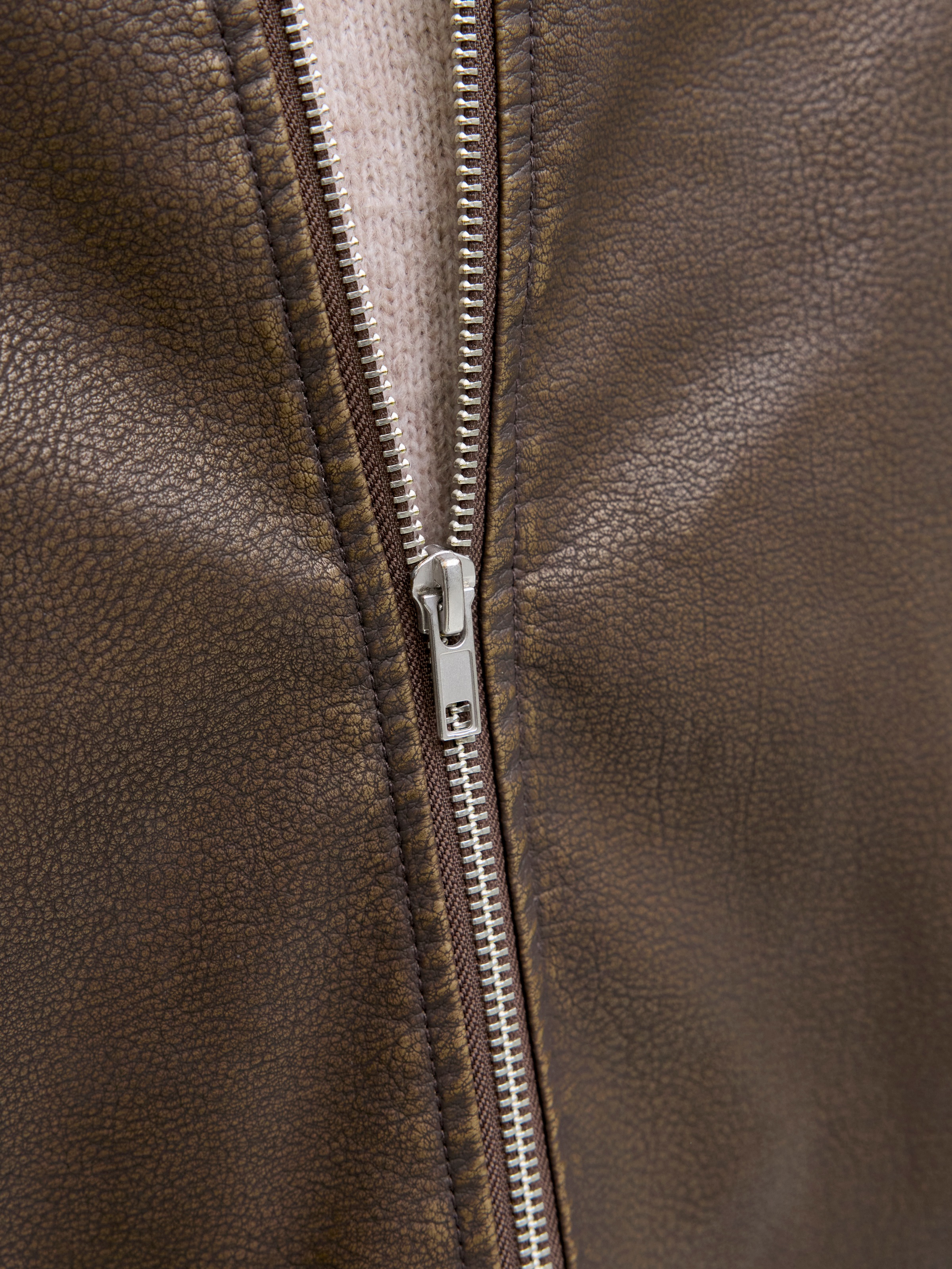 Jack & Jones Veste de motard »JJECASABLANCA PU JACKET NOOS« ohne Kapuze mit Fronttaschen