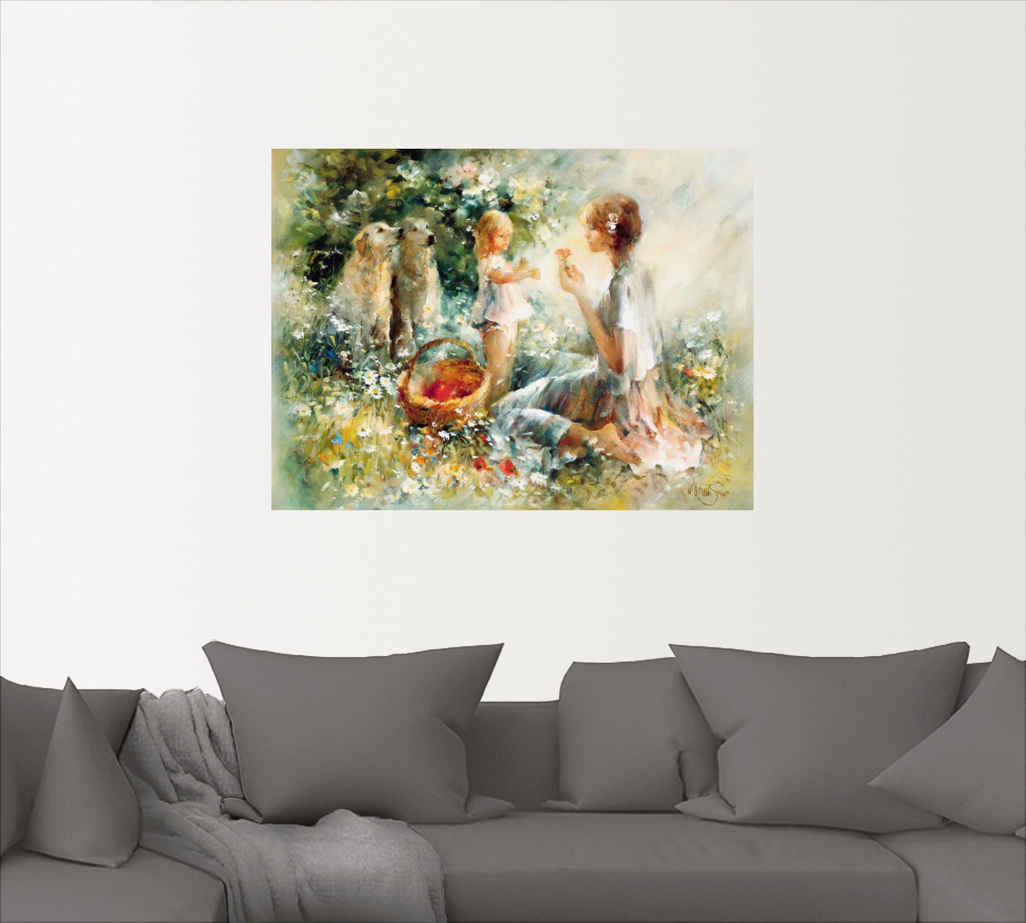 Artland Wandbild »Picknick«, Gruppen & Familien, (1 St.), als Leinwandbild, Poster, Wandaufkleber in verschied. Grössen