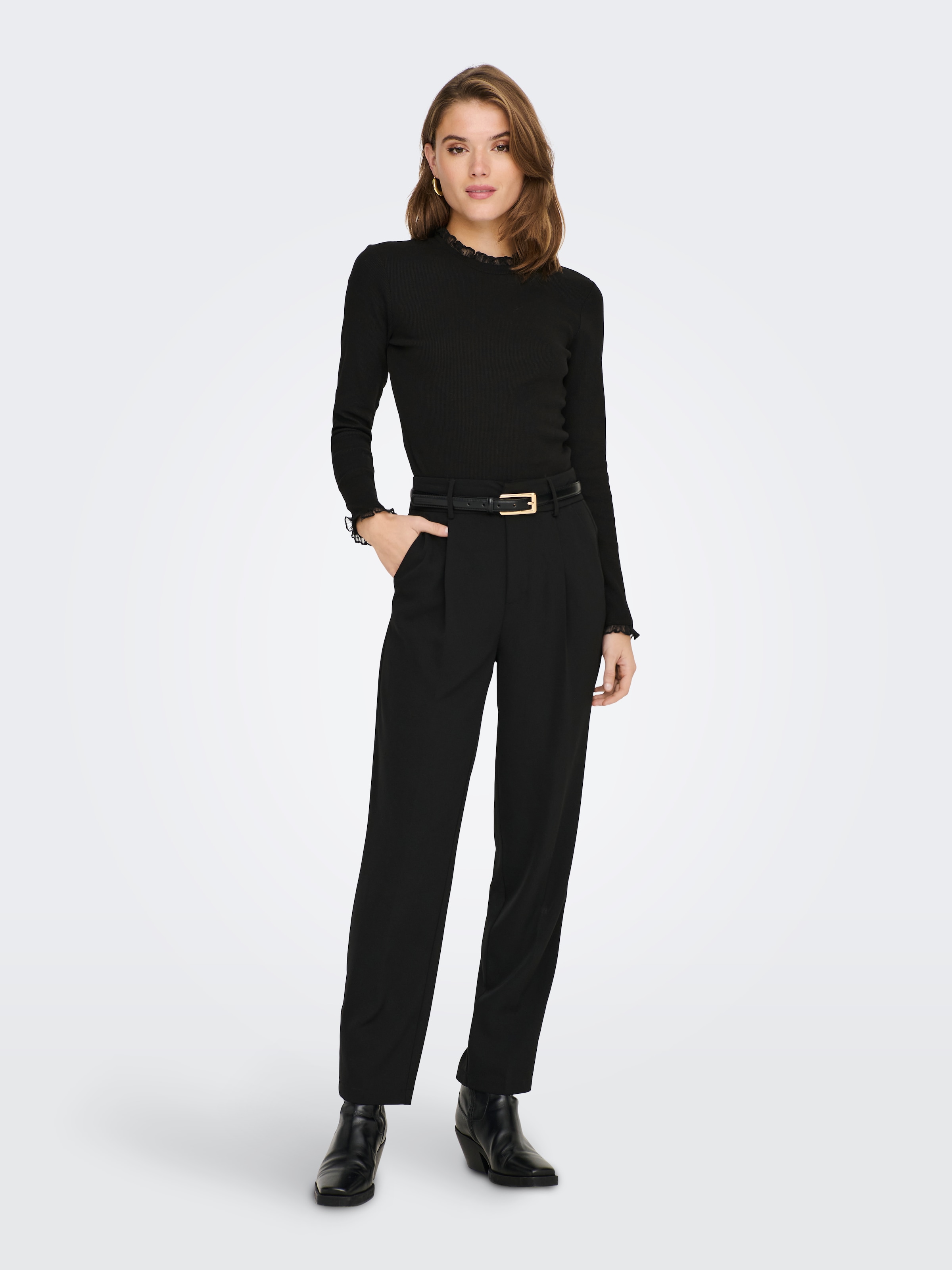 ONLY Langarmshirt »ONLLESLIE L/S LACE MIX TOP JRS«