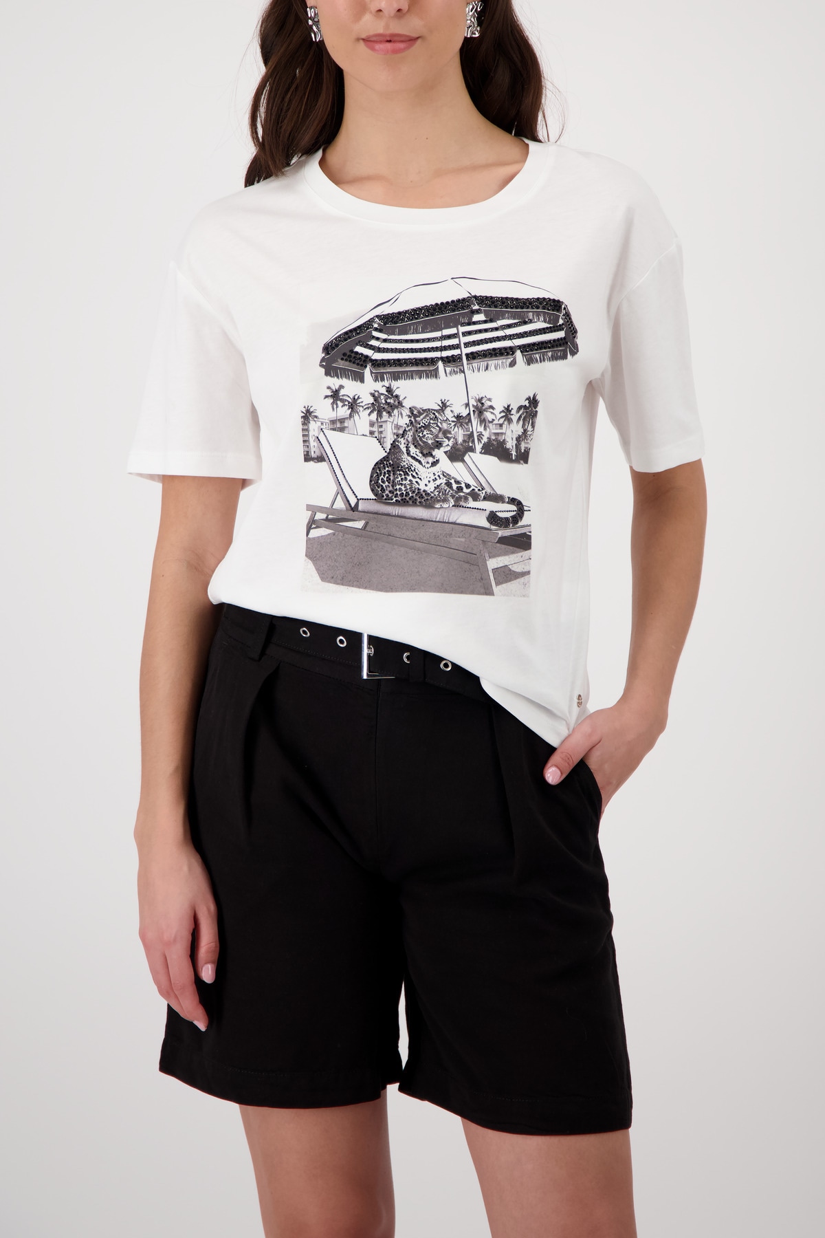 Image of Monari T-Shirt Regular fit mit Leopardenprint