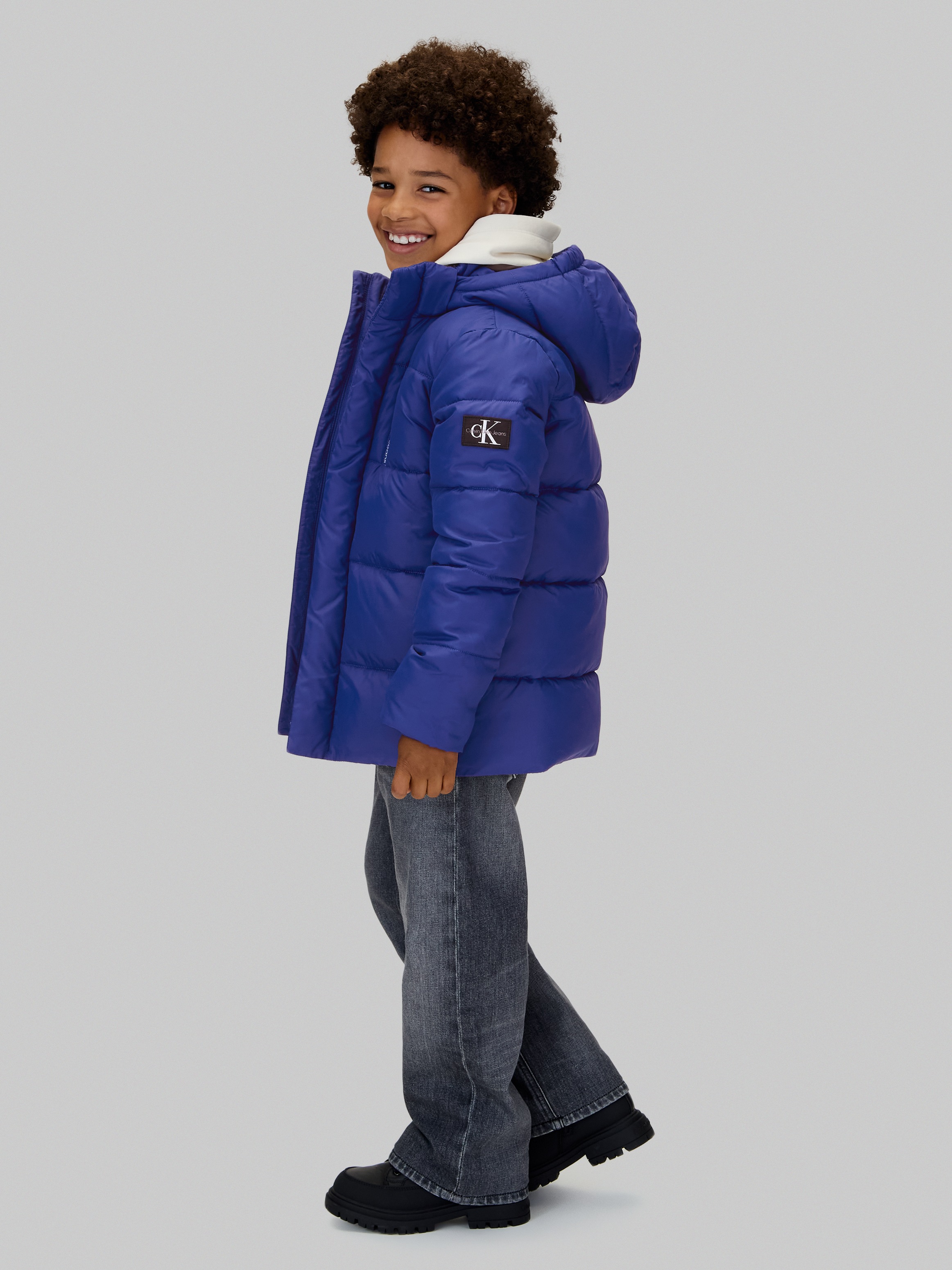 Calvin Klein Jeans Winterjacke »ESSENTIAL PUFFER JACKET«, mit Kapuze, für Kinder bis 16 Jahre und mit Logopatch