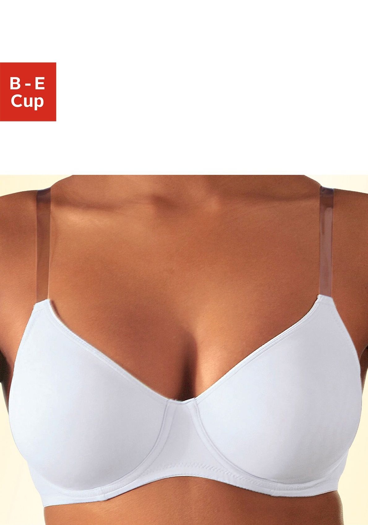 Image of Nuance T-Shirt-BH, mit Bügel, ohne Schale und mit transparenten Trägern, Basic Dessous bei Ackermann Versand Schweiz