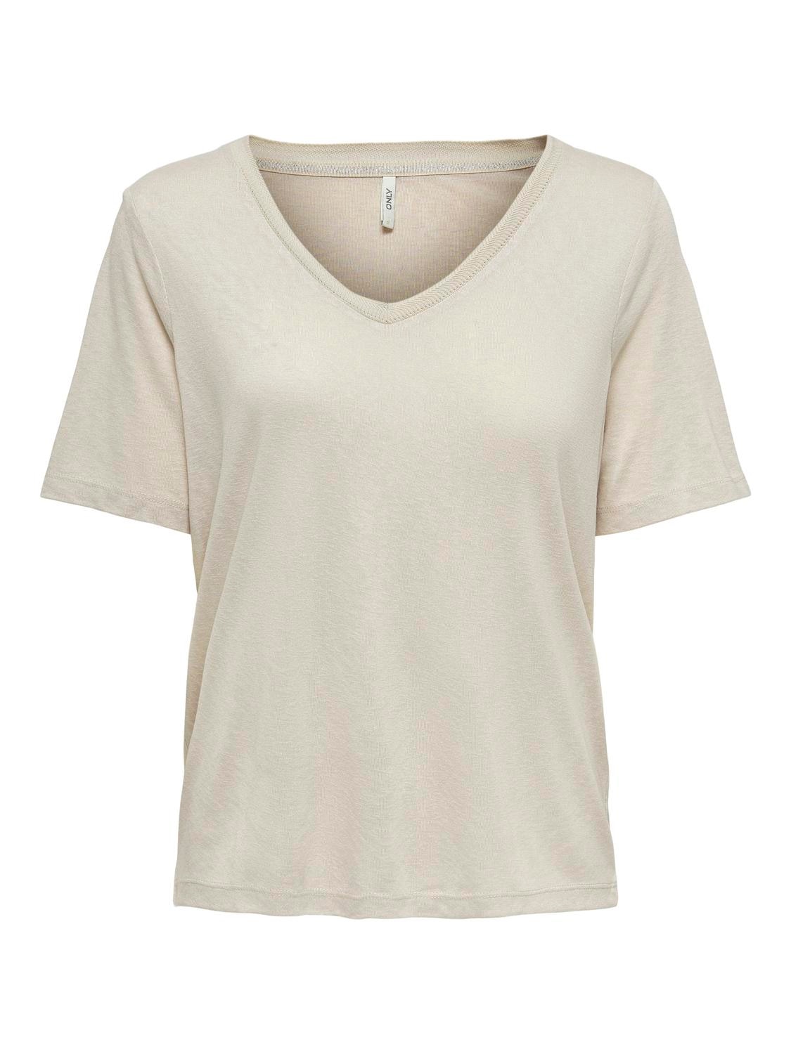 ONLY Kurzarmshirt »ONLELISE S/S V-NECK TOP JRS NOOS«