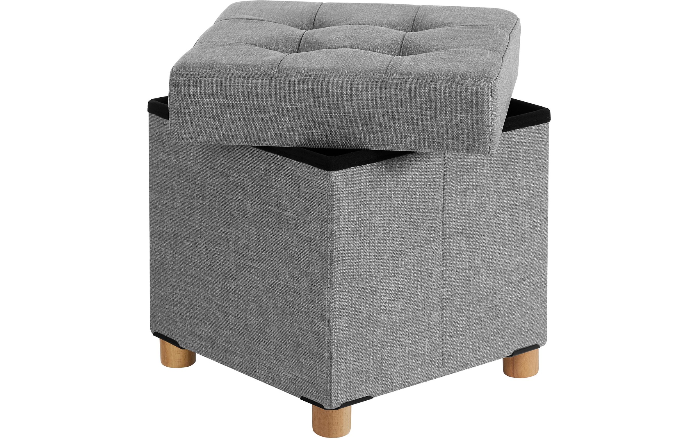 SONGMICS Hocker »mit Stauraum, Hellgrau«