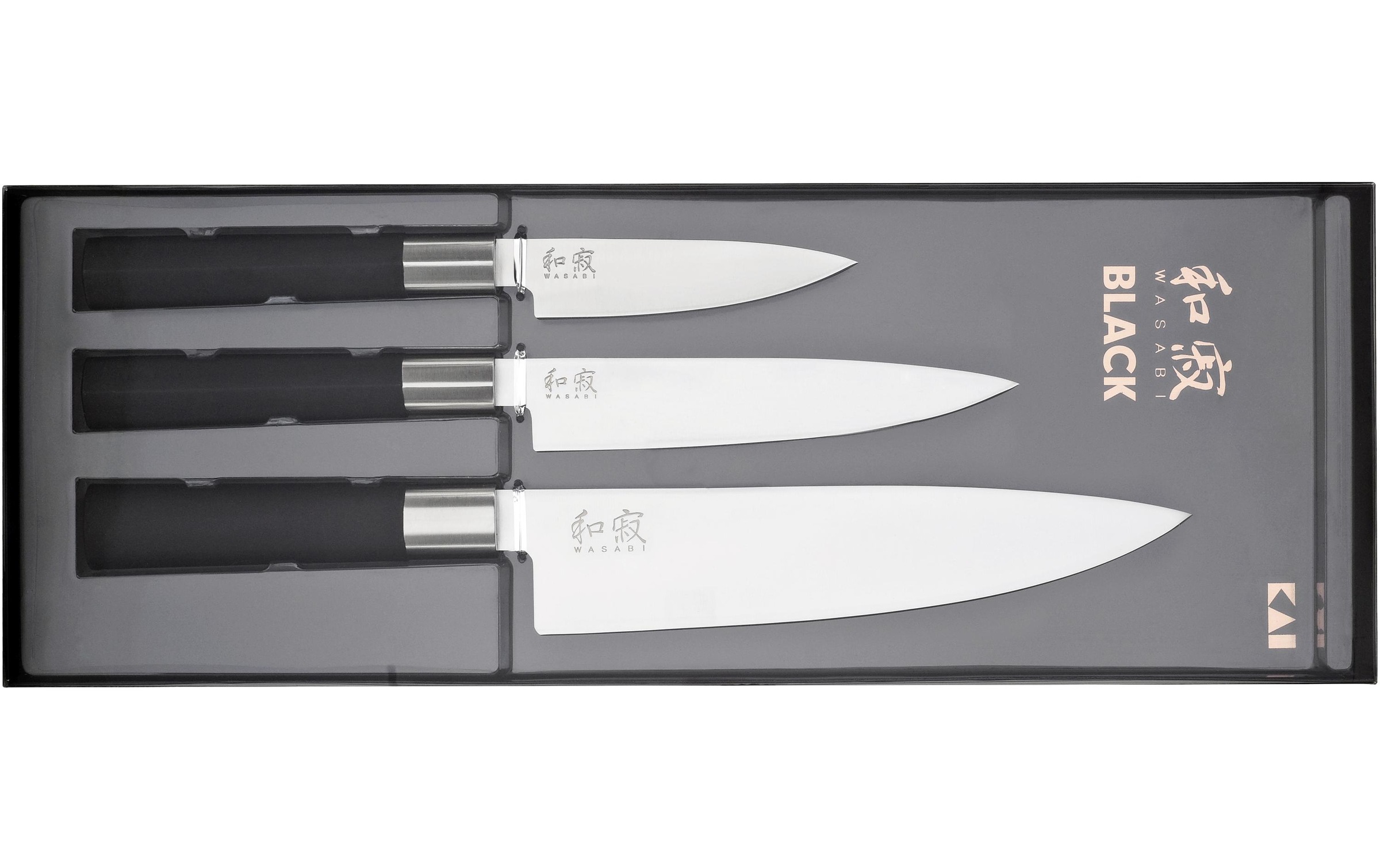 Image of KAI Messer-Set »Wasabi 3 tlg. Schwarz«, (3 tlg.) bei Ackermann Versand Schweiz