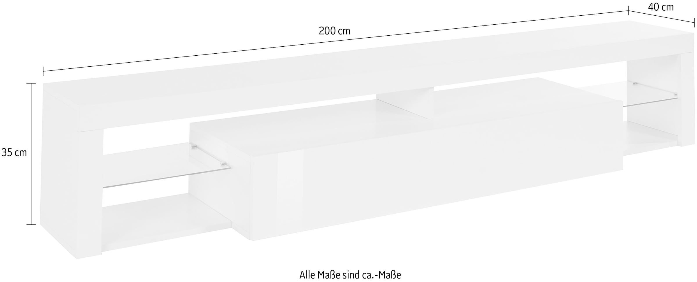 INOSIGN Lowboard »Essential«, Breite 200 cm