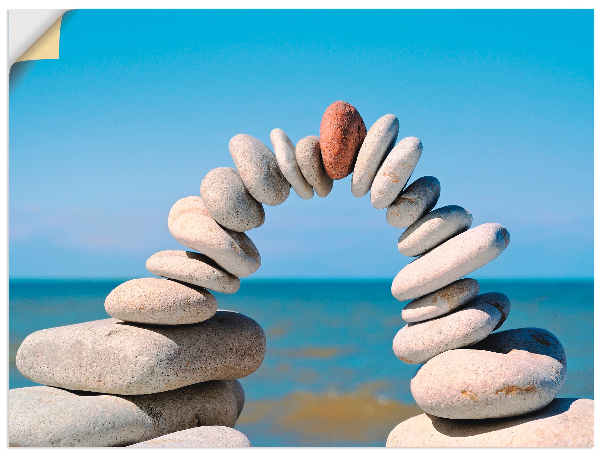 Image of Artland Wandbild »Rot an der Spitze - Kiesel«, Zen, (1 St.), in vielen Grössen & Produktarten - Alubild / Outdoorbild für den Aussenbereich, Leinwandbild, Poster, Wandaufkleber / Wandtattoo auch für Badezimmer geeignet bei Ackermann Versand Schweiz