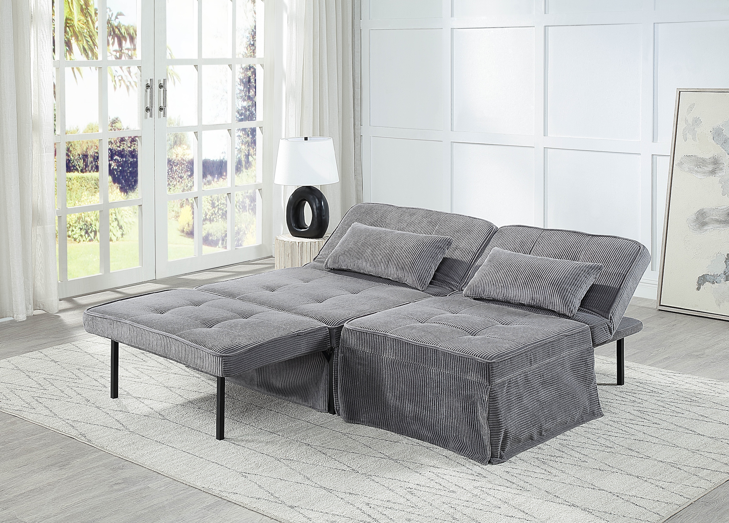 ATLANTIC home collection Schlafsofa »Finn«, wandelbar zum Loungesessel, Relaxliege und Gästebett, inkl. Kissen