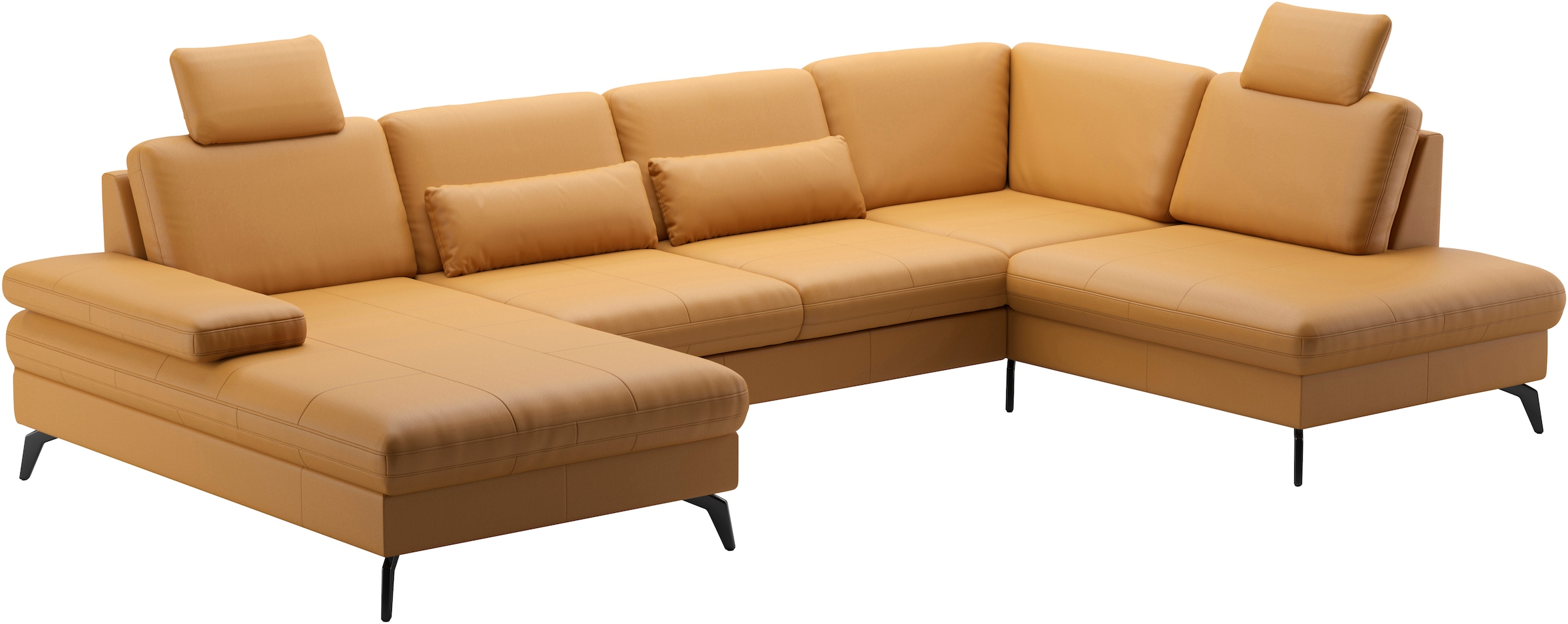 sit&more Wohnlandschaft »Morris U-Form, inkl. Sitztiefenverstellung«, wahlweise mit Armteilverstellung, Bettfunktion & Bettkasten